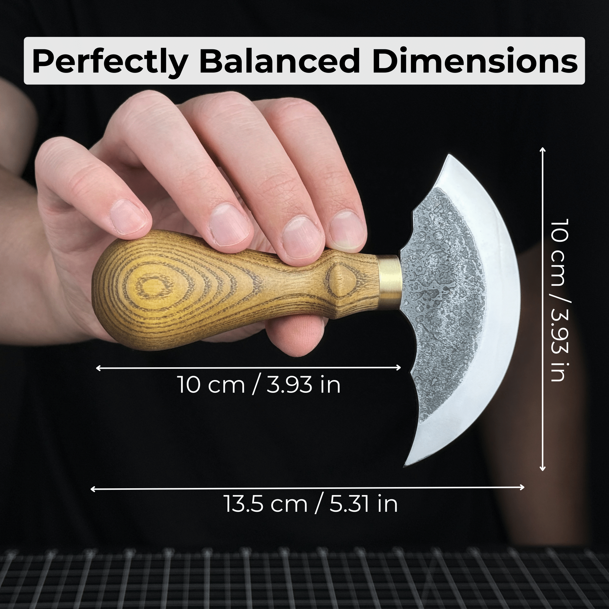 Leather Round Knife, 10 cm (3.9 inches) - 6