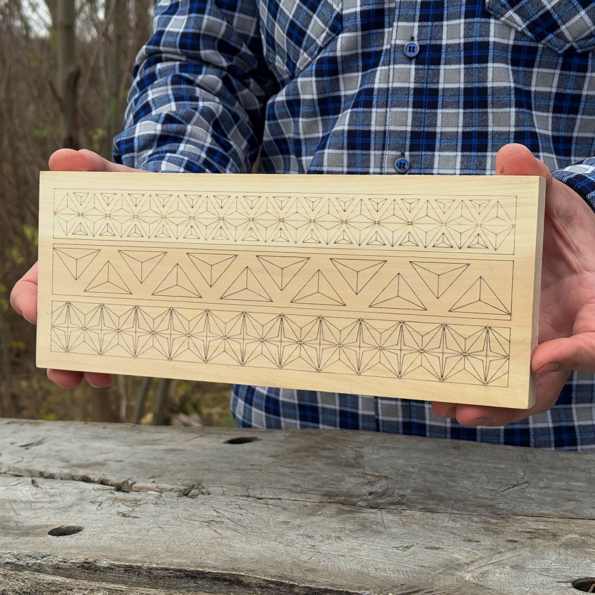 Linden Wood Carving Board with Pre - Drawn Pattern - 4