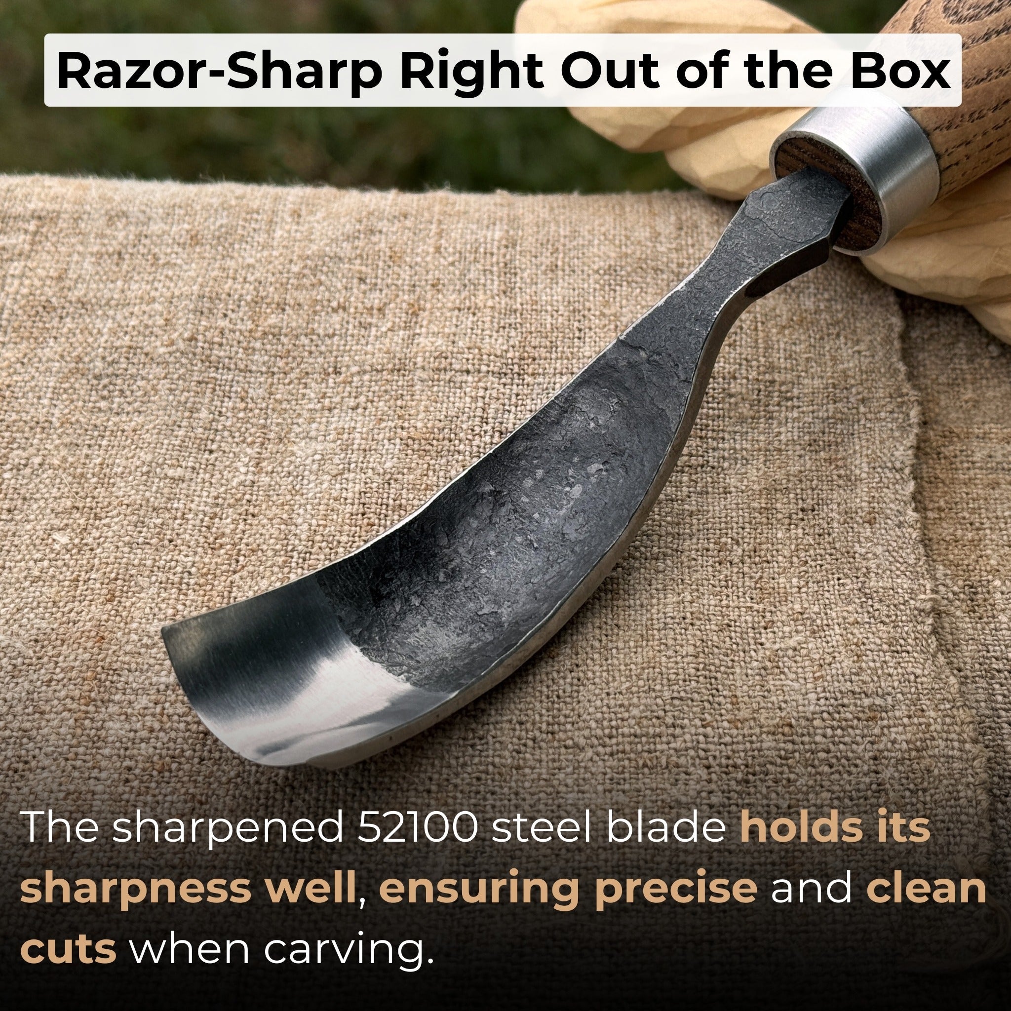 Long Bent (Curved) Gouge, 10 - 45 mm (0.4 - 1.8 inches) - 2