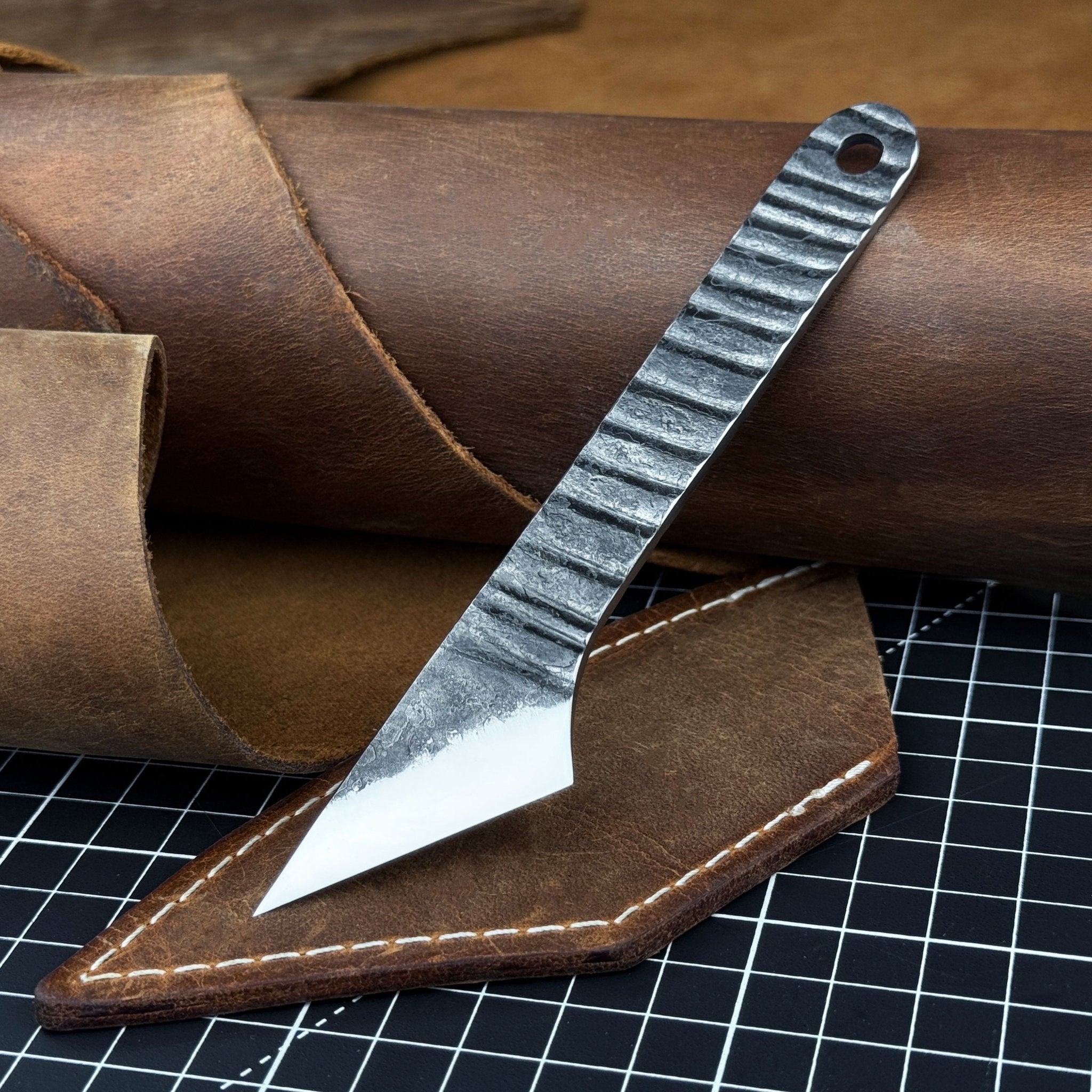 Marking Knife Kiridashi with leather sheath, 4 cm (1.57 inches