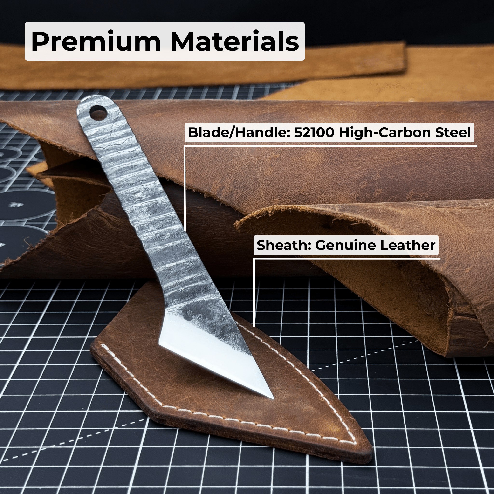 Marking Knife Kiridashi with leather sheath, 4 cm (1.57 inches) - 7