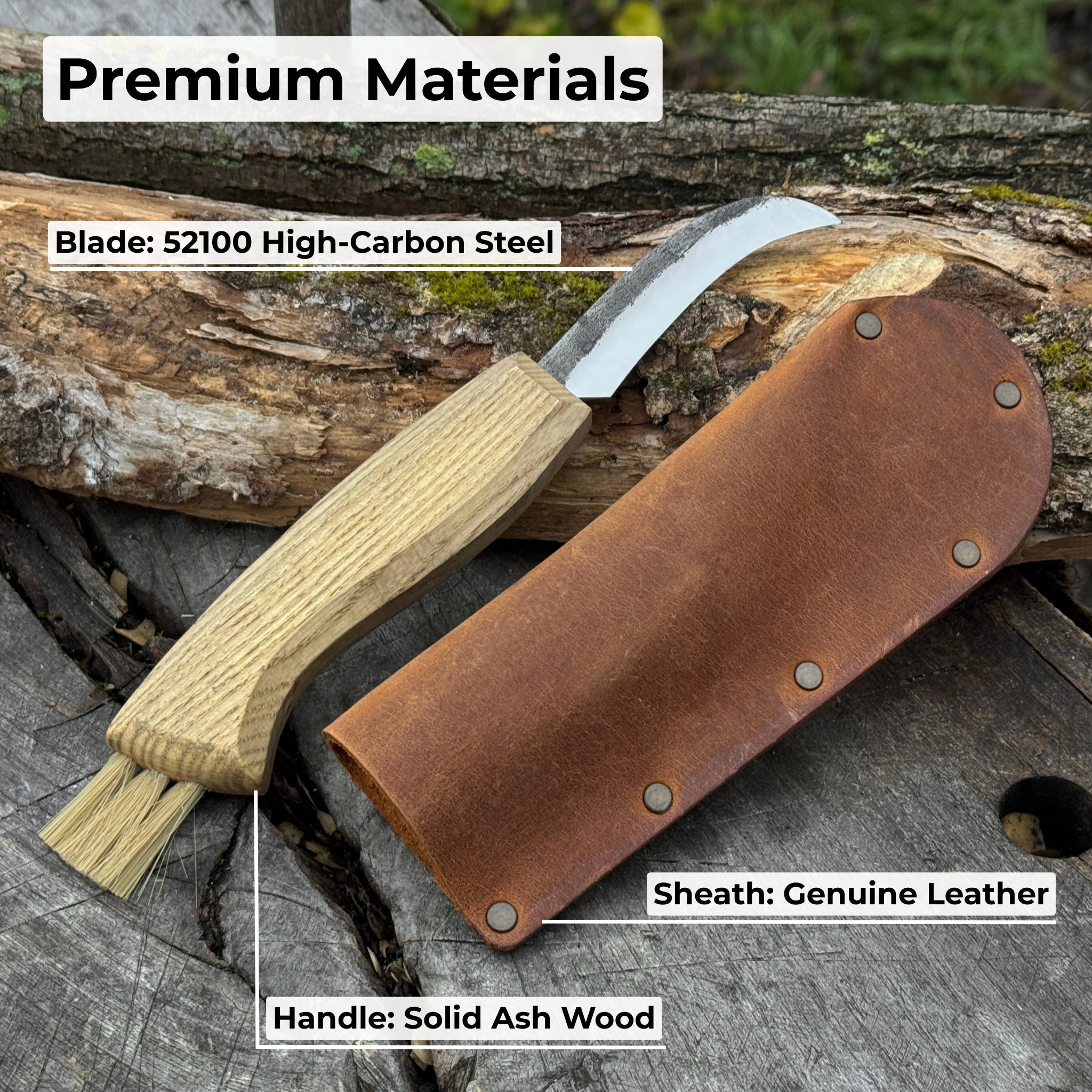 Mushroom Knife with Brush For Harvesting, 7.5 cm (2.95 inches) - 6