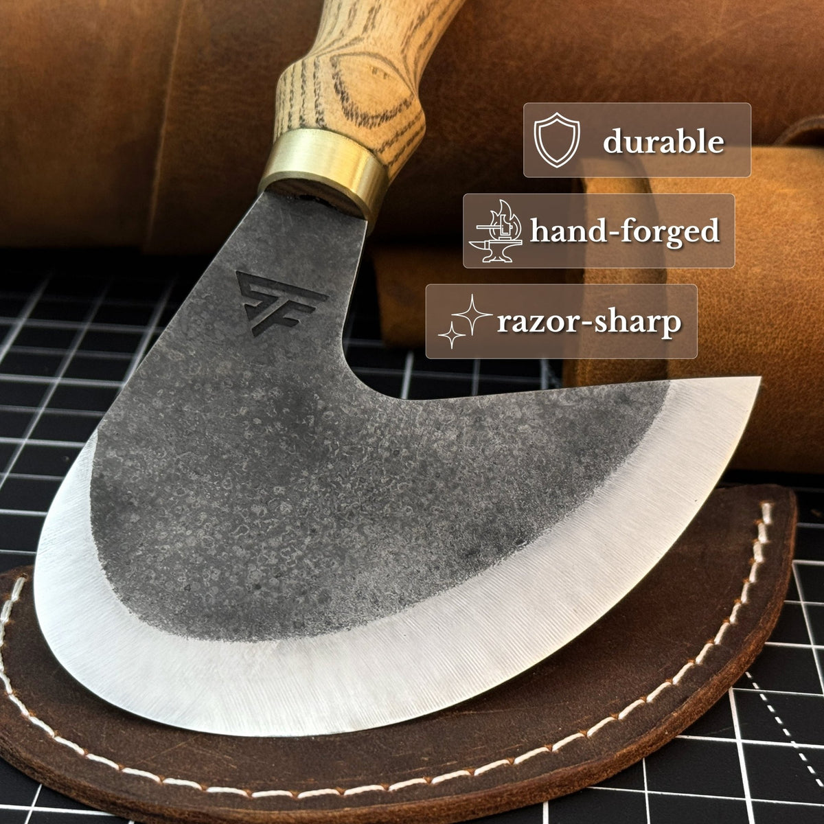 Professional Leather Crafting Half Round Knife, 10.5 cm (4.1 inches) - 2