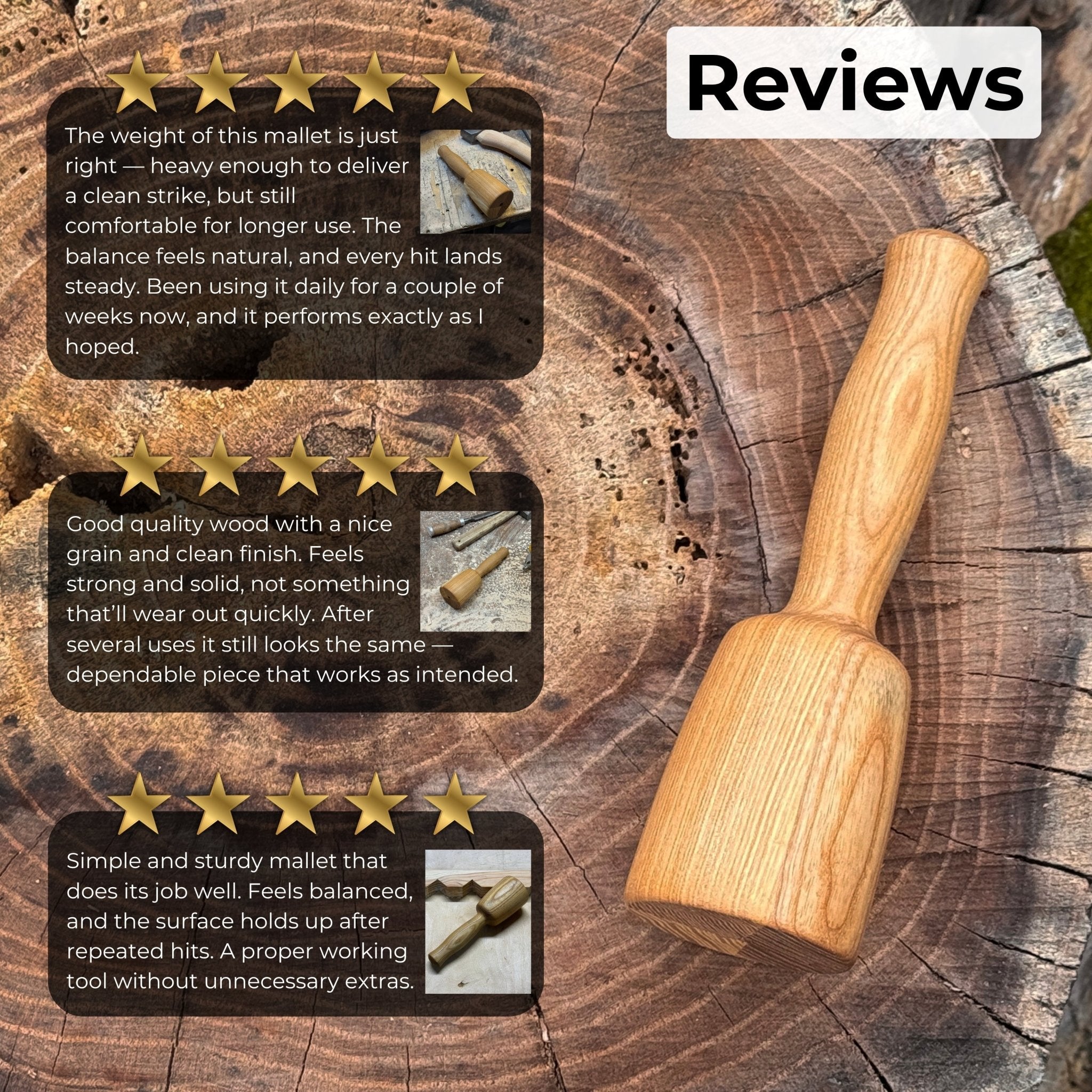 Quiet 7 oz. Wooden Mallet (Mallet Tool) - 7