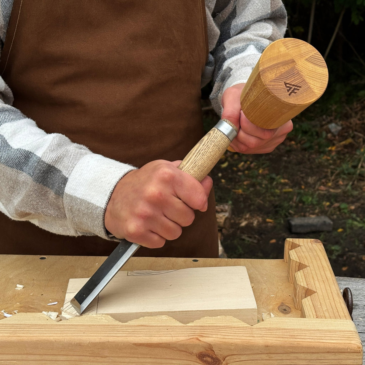 Quiet 9.17 oz. Wooden Mallet (Mallet Tool) - 4