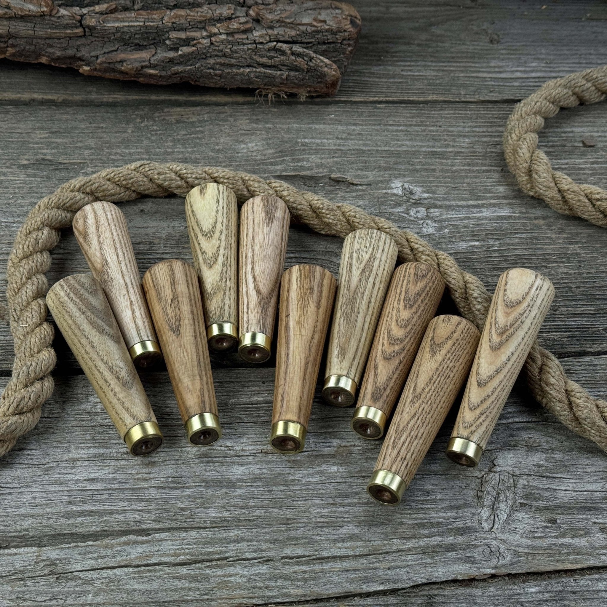 Set of 10 Universal Wooden Handles - 6