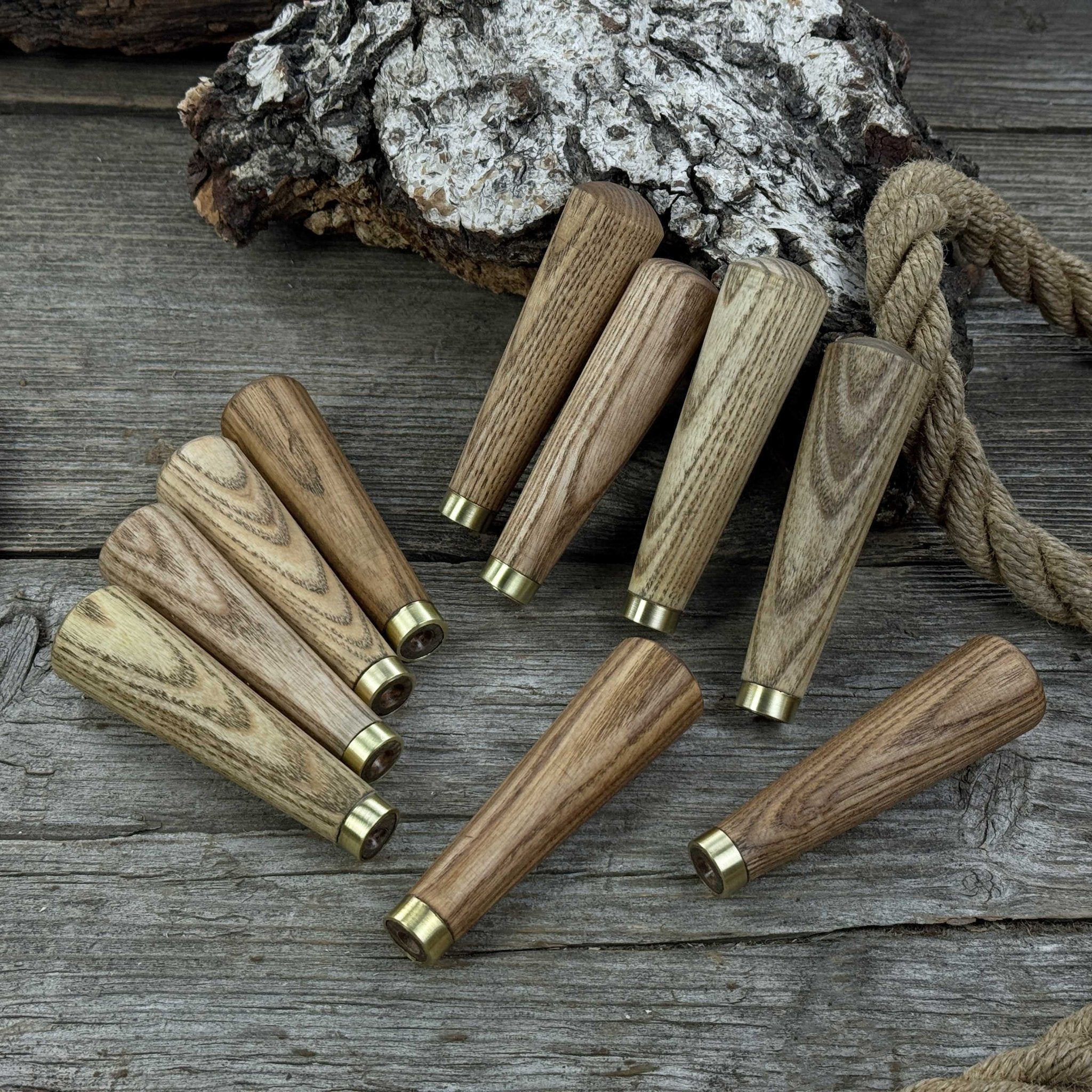 Set of 10 Universal Wooden Handles - 8