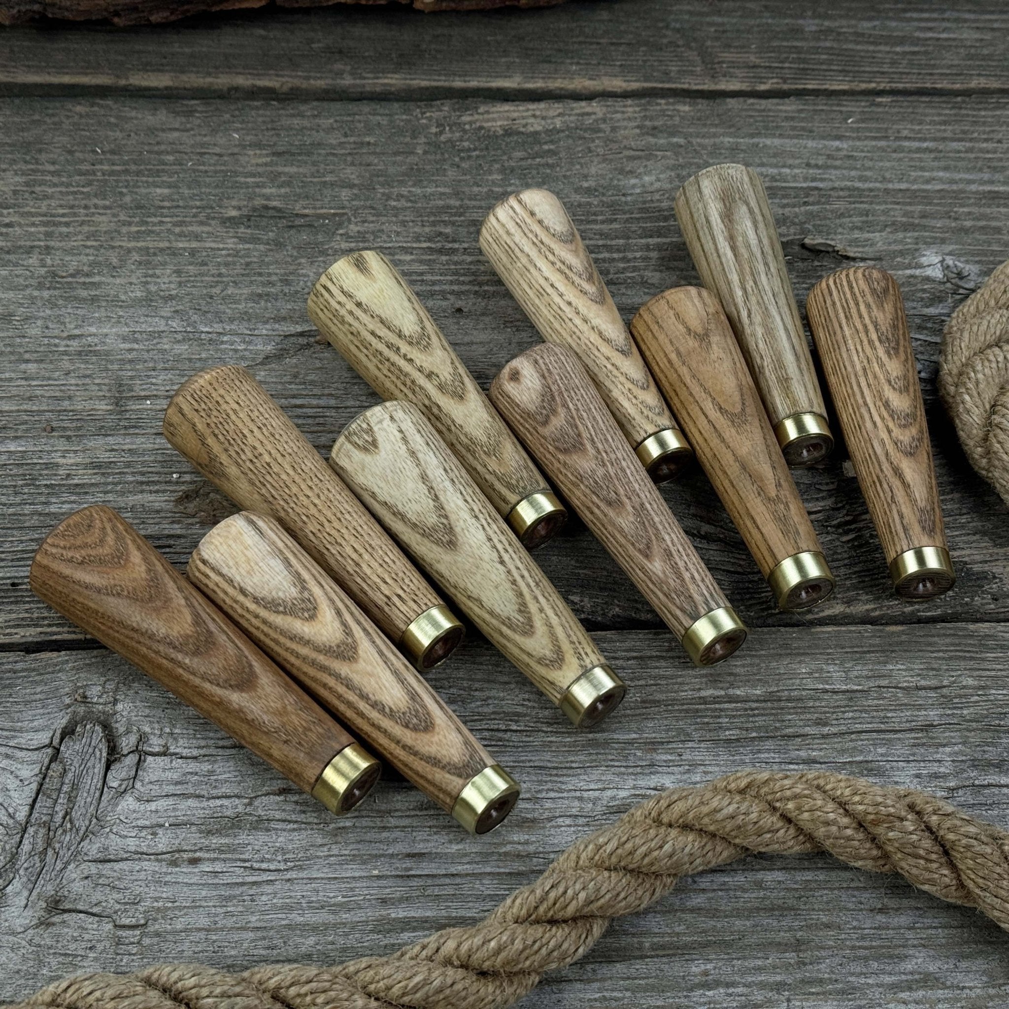 Set of 10 Universal Wooden Handles - 9
