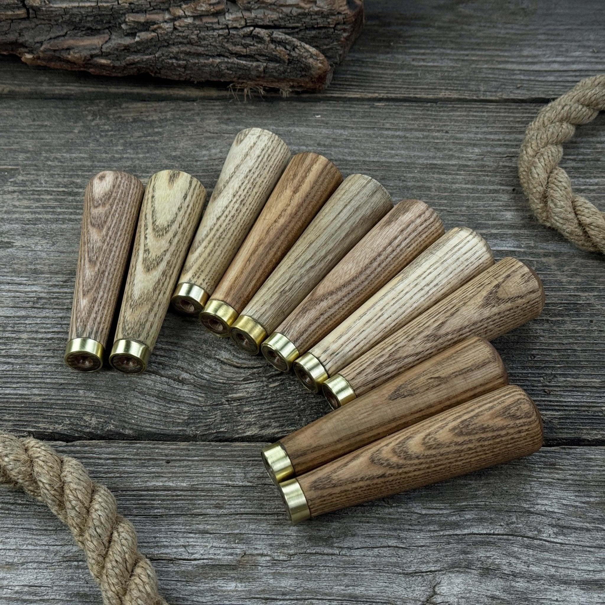 Set of 10 Universal Wooden Handles - 5