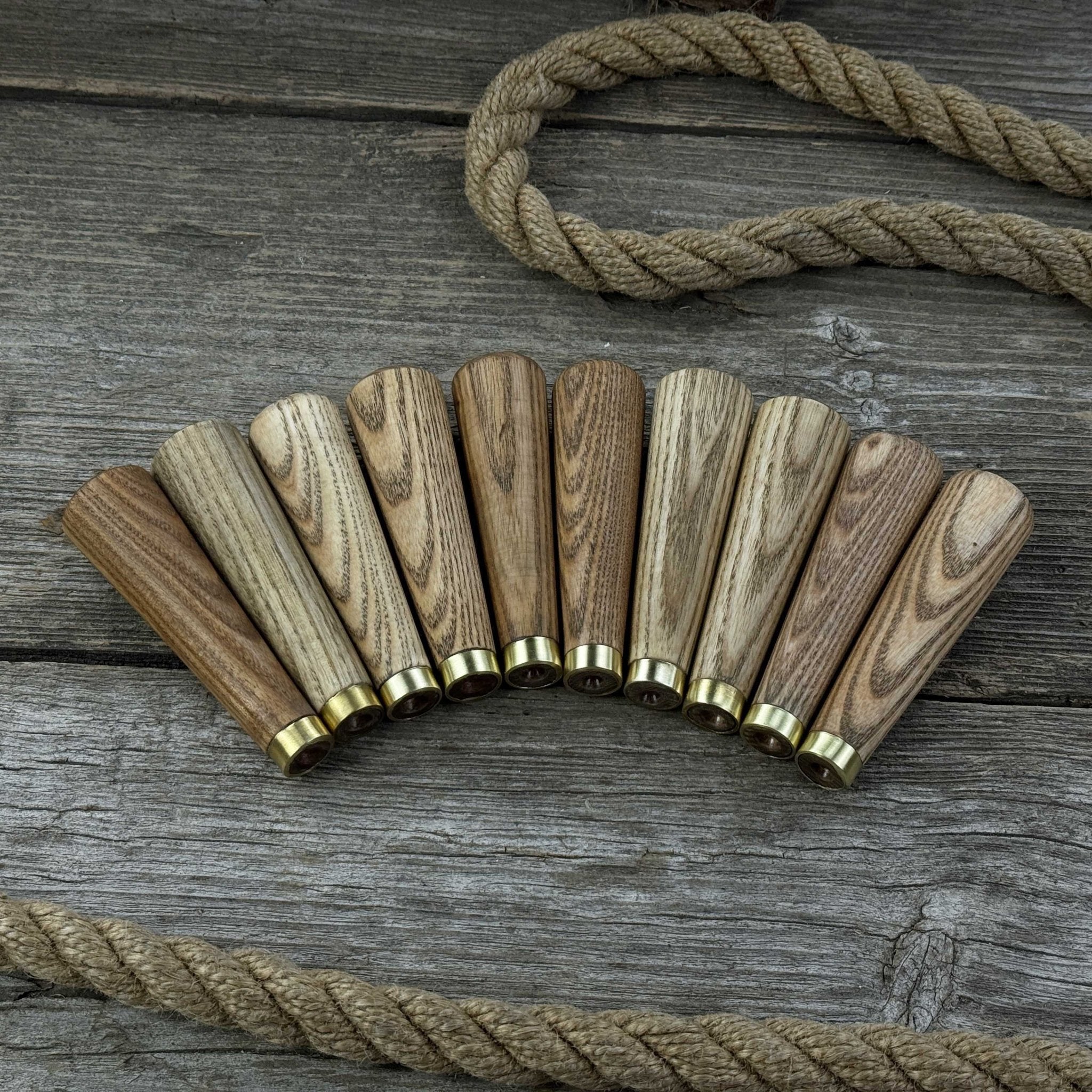 Set of 10 Universal Wooden Handles - 3