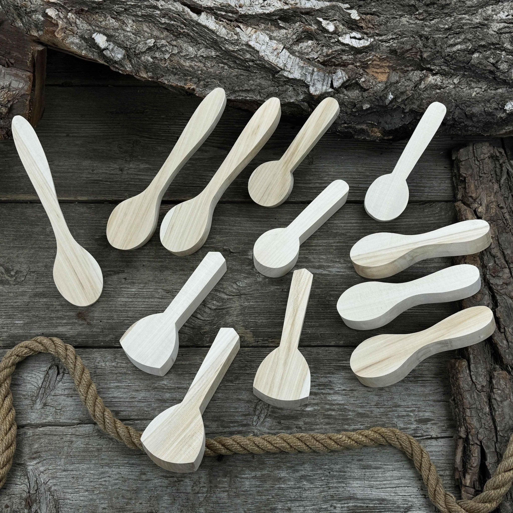 Set of 12 Linden Wood Spoon Carving Blanks - 2
