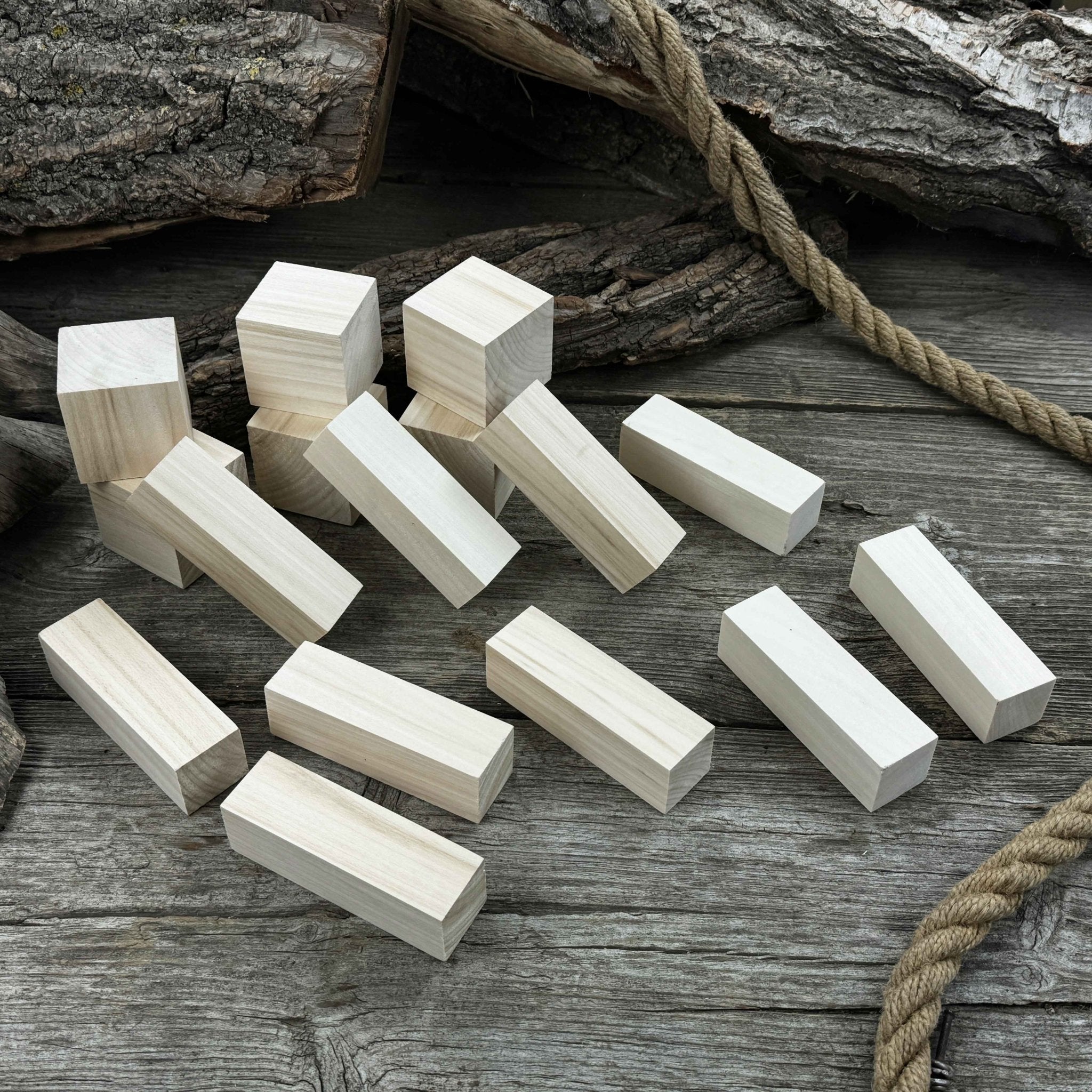 Set of 16 Linden Wood Carving Blanks - 3