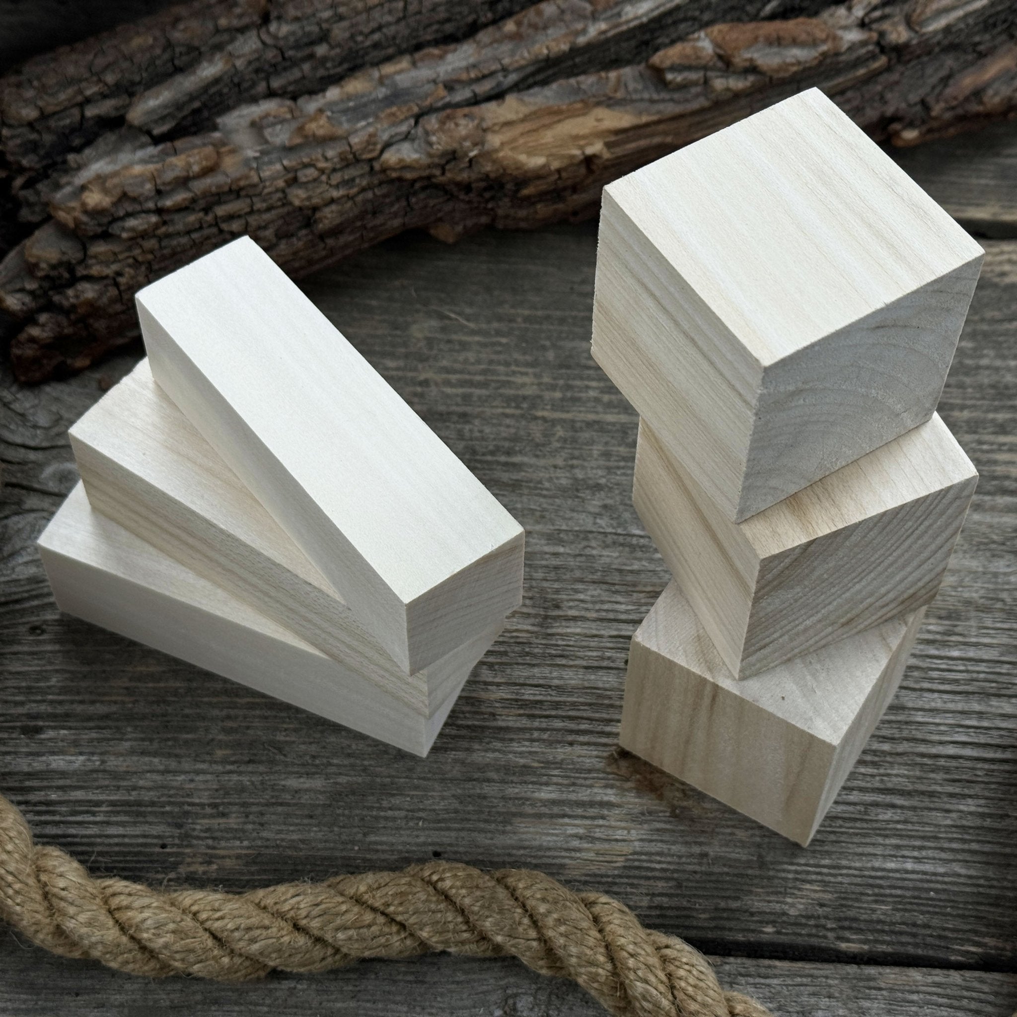 Set of 16 Linden Wood Carving Blanks - 7