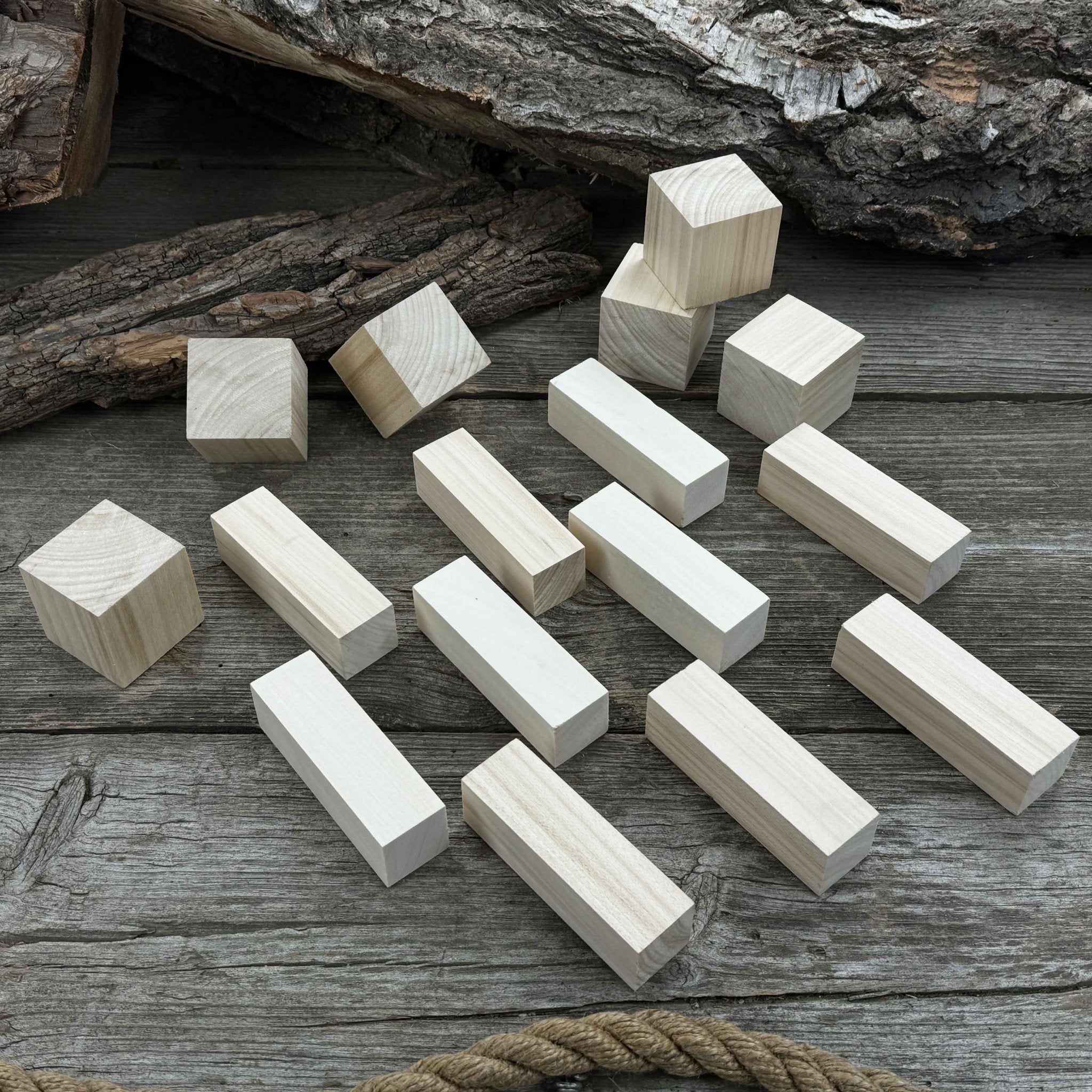 Set of 16 Linden Wood Carving Blanks - 1