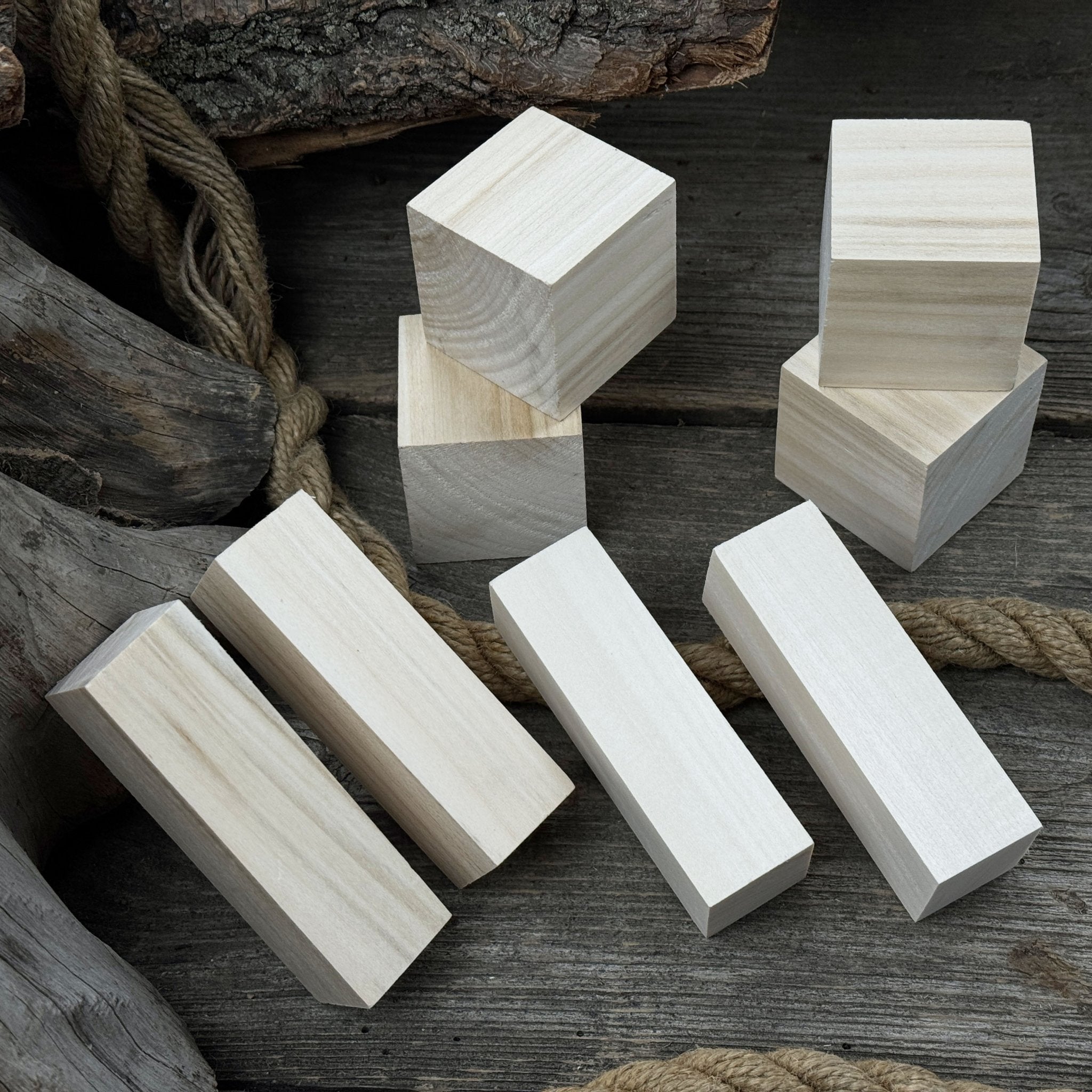 Set of 16 Linden Wood Carving Blanks - 10