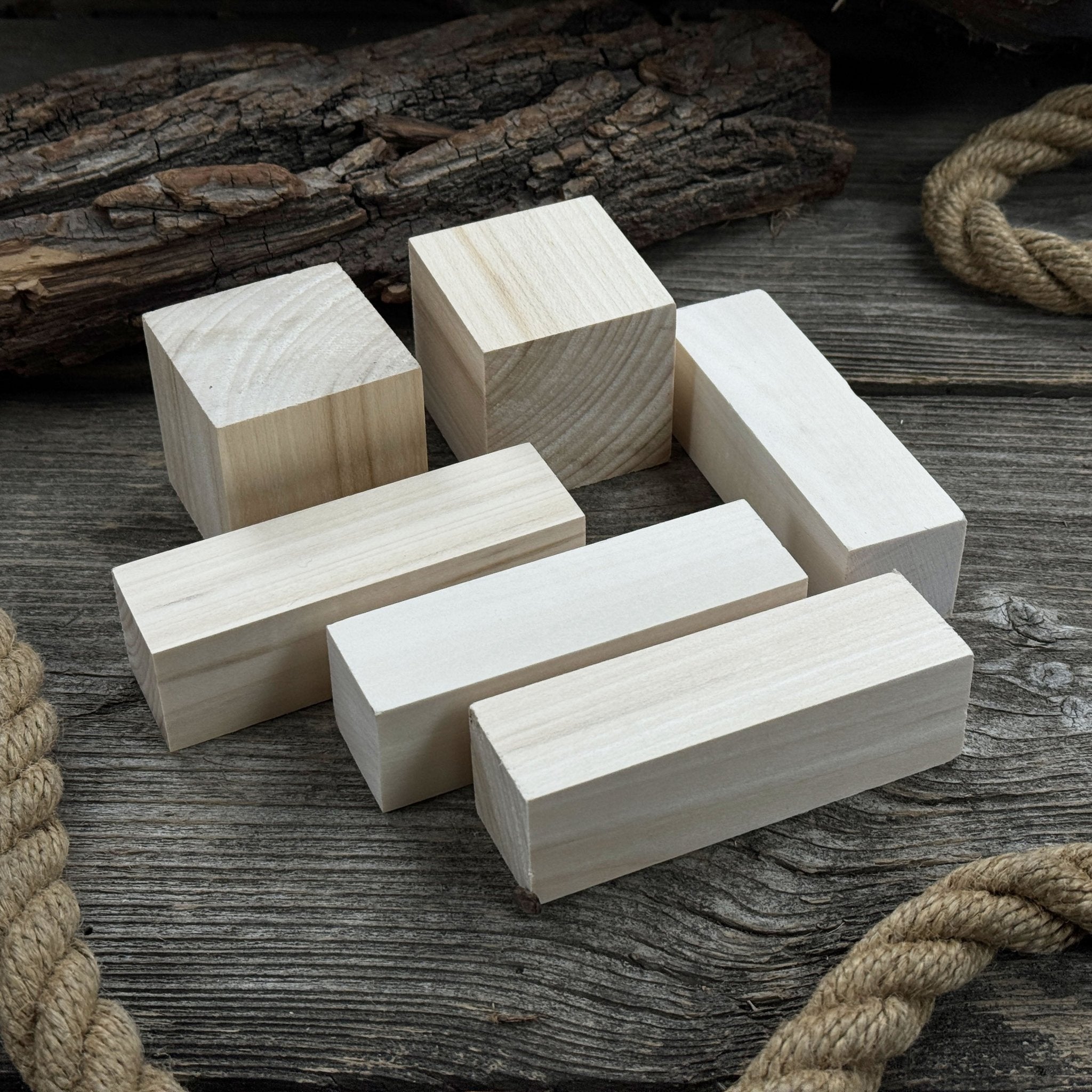 Set of 16 Linden Wood Carving Blanks - 6