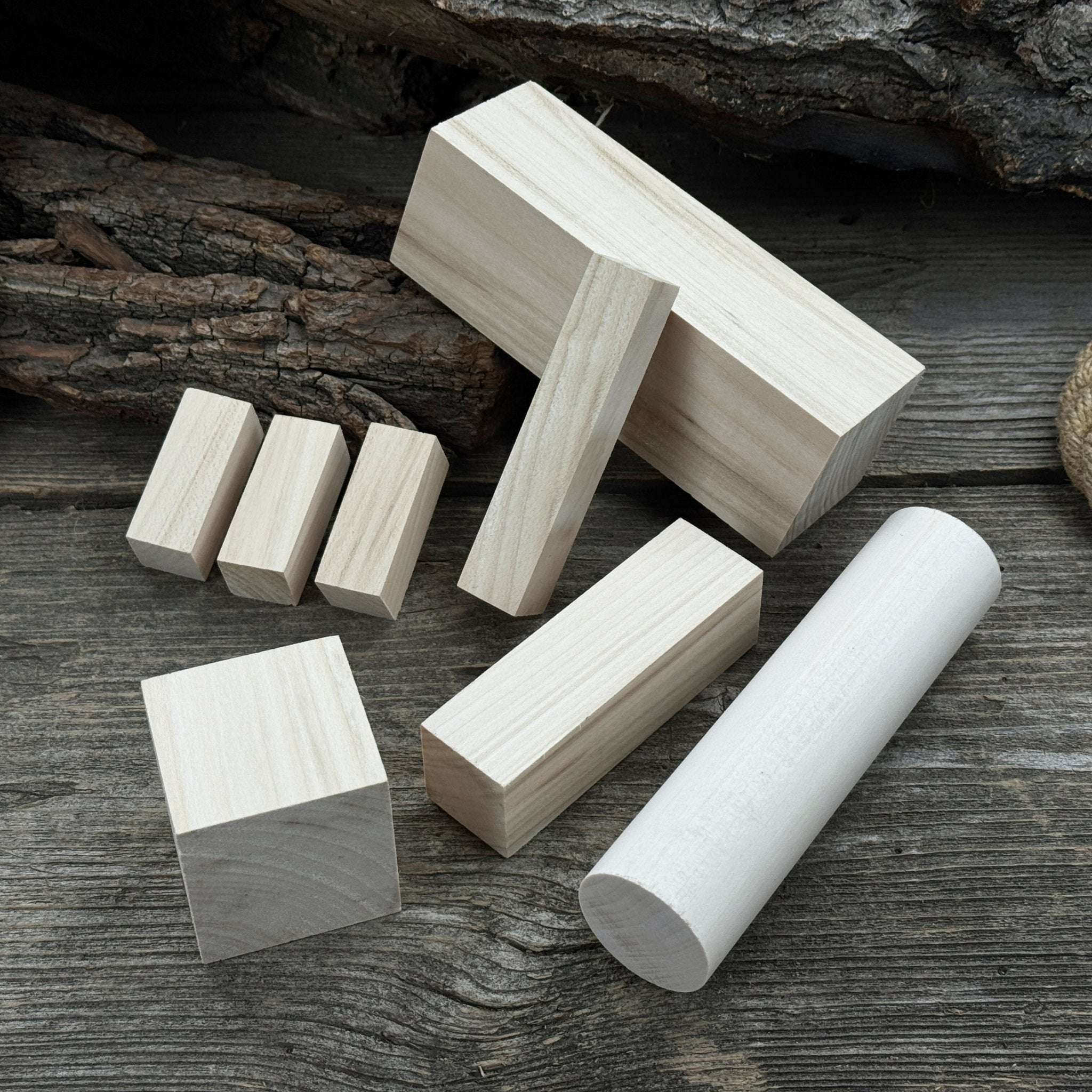 Set of 18 Assorted Linden Wood Carving Blanks - 4