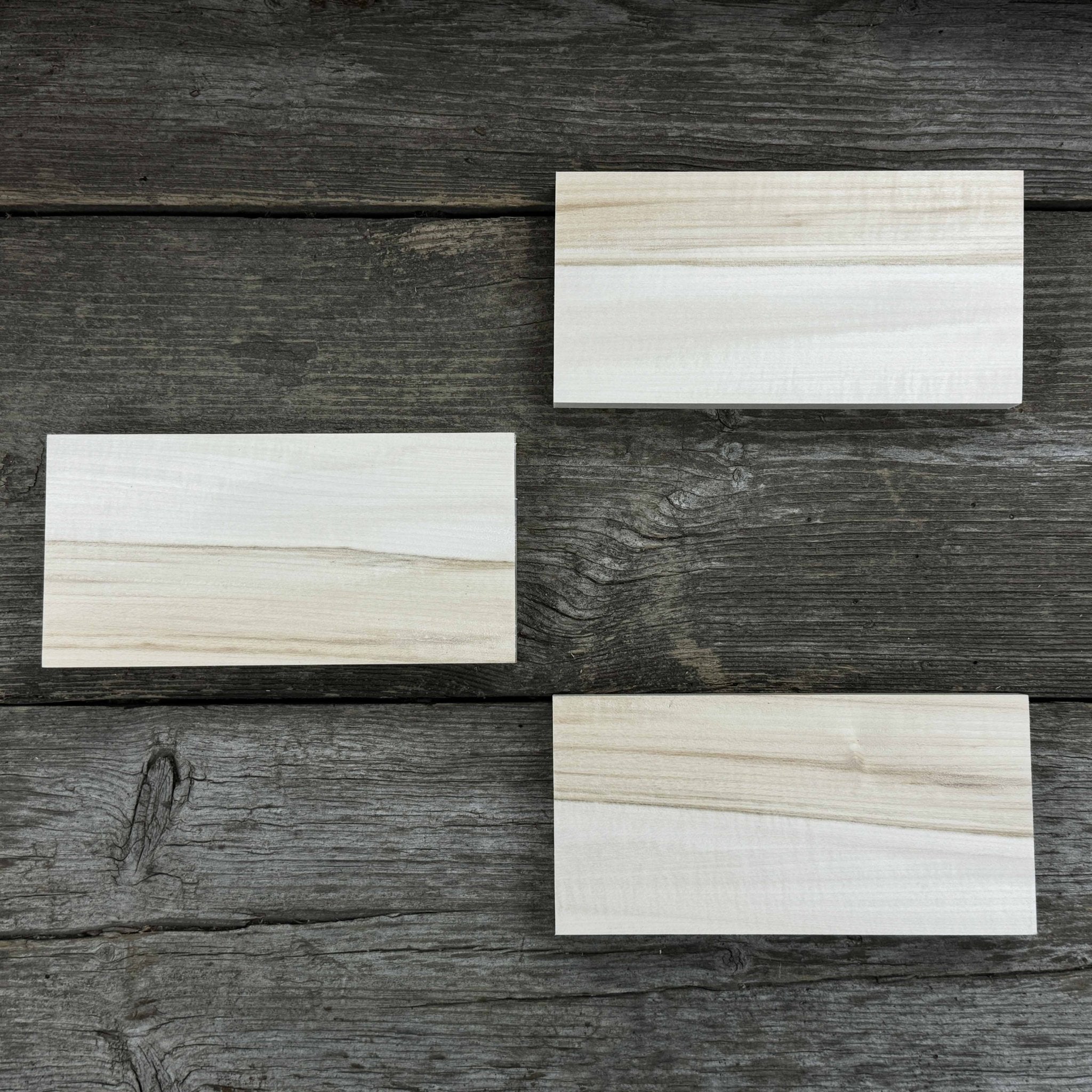 Set of 3 Flat Linden Wood Carving Blanks - 4