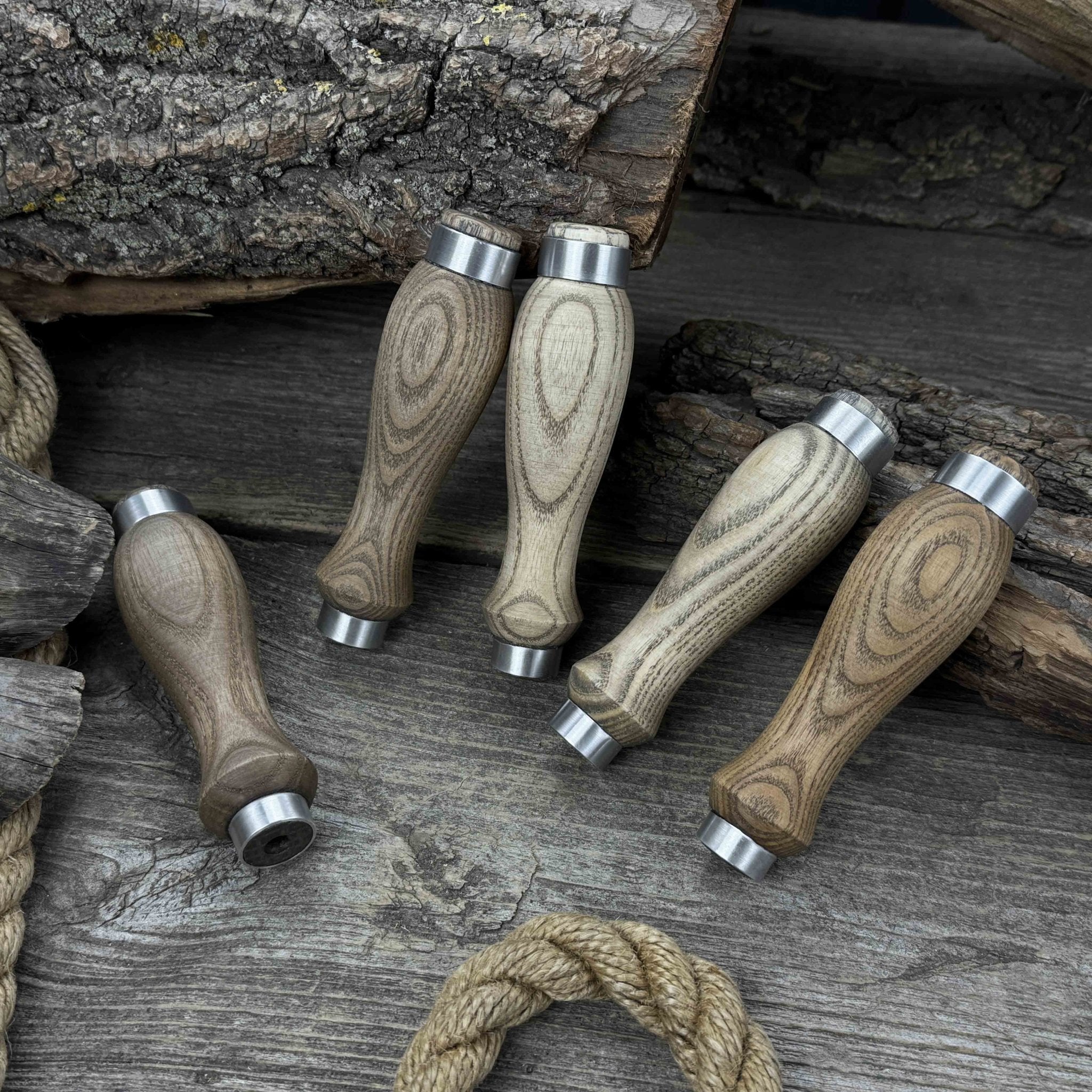 Set of 5 Ash Wood Replacement Handles - 6