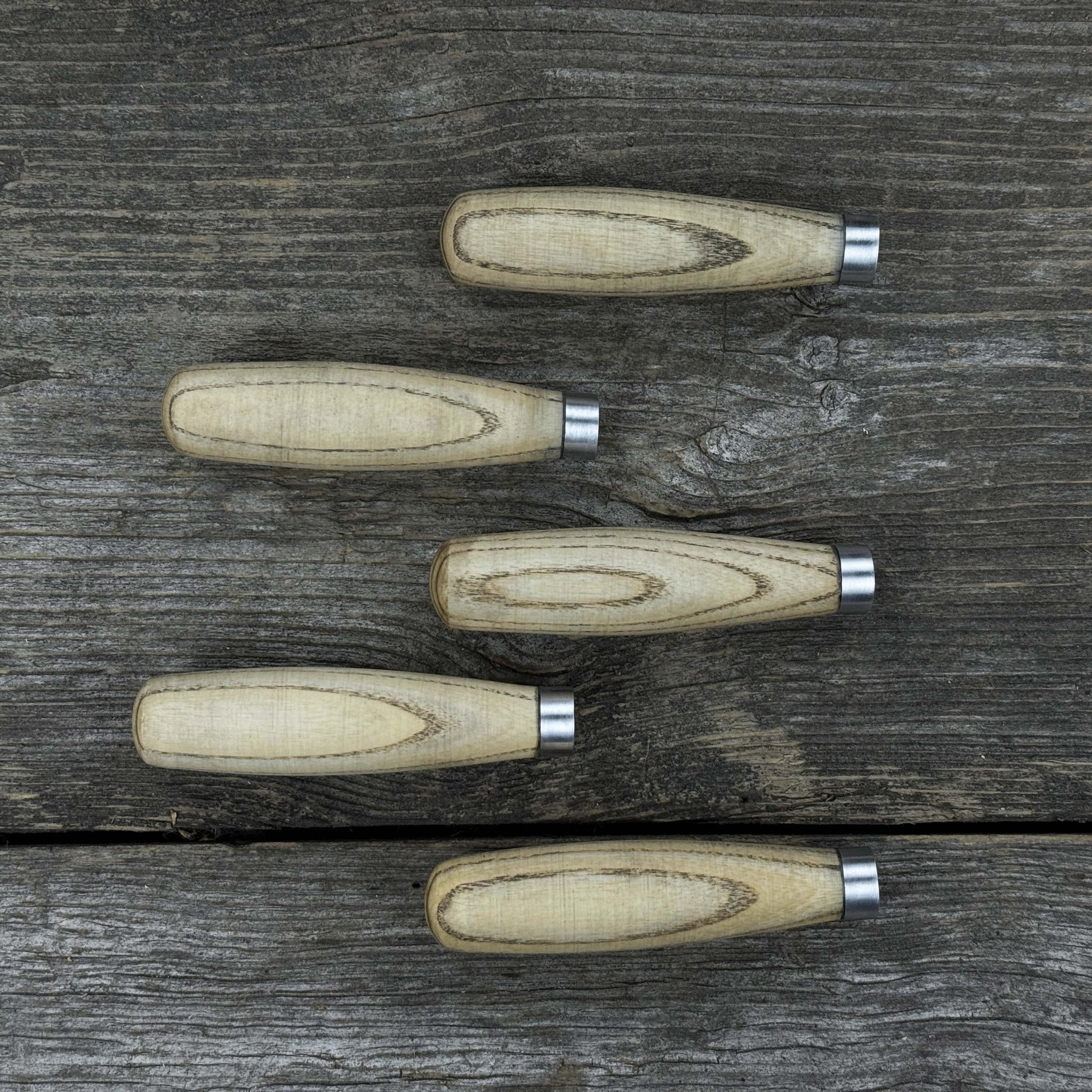 Set of 5 Compact Ash Wood Handles - 1