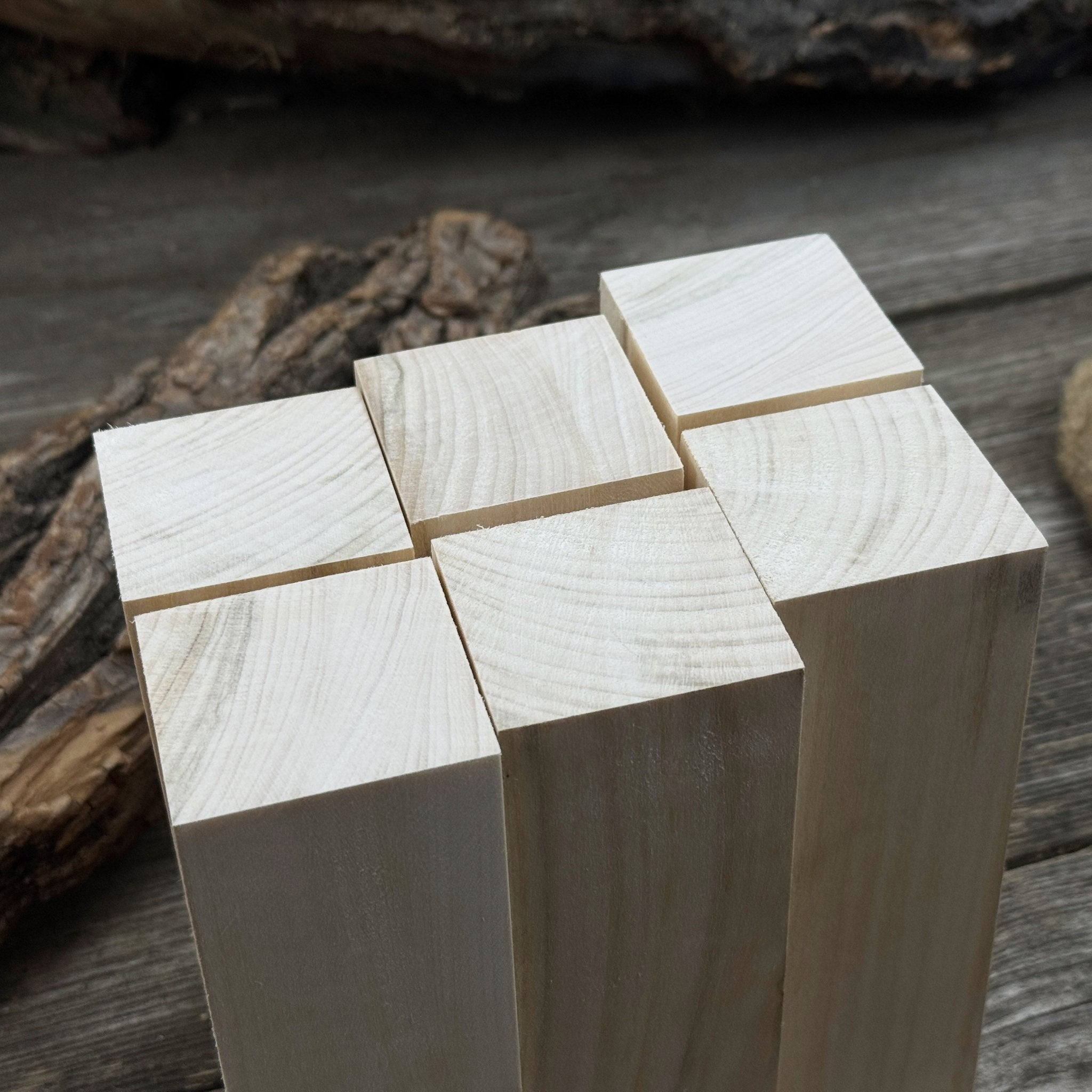 Set of 6 Large Linden Wood Carving Blanks - 2