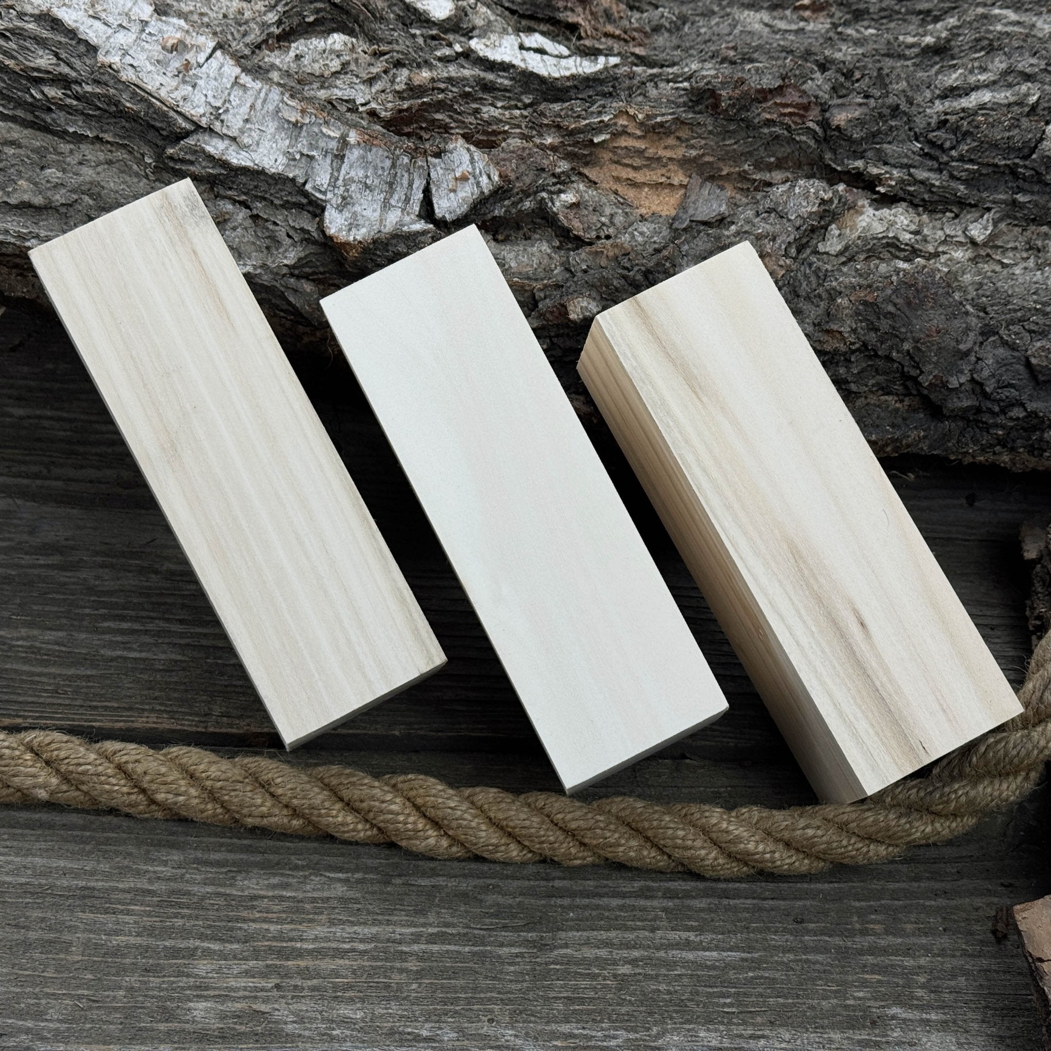 Set of 6 Large Linden Wood Carving Blanks - 8