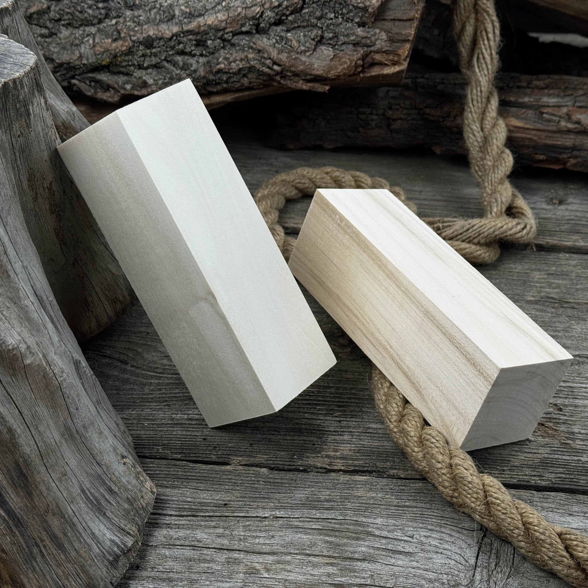 Set of 6 Large Linden Wood Carving Blanks - 5