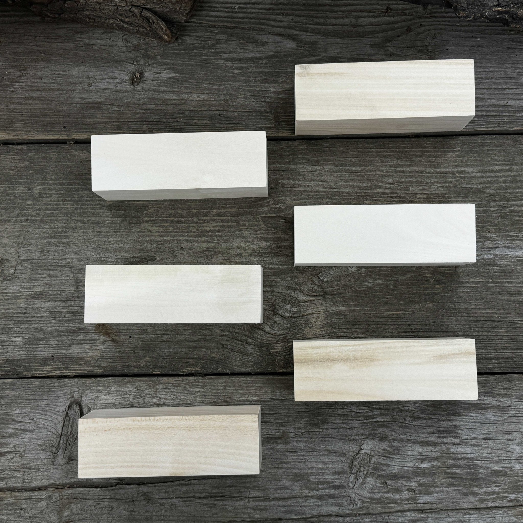 Set of 6 Large Linden Wood Carving Blanks - 1