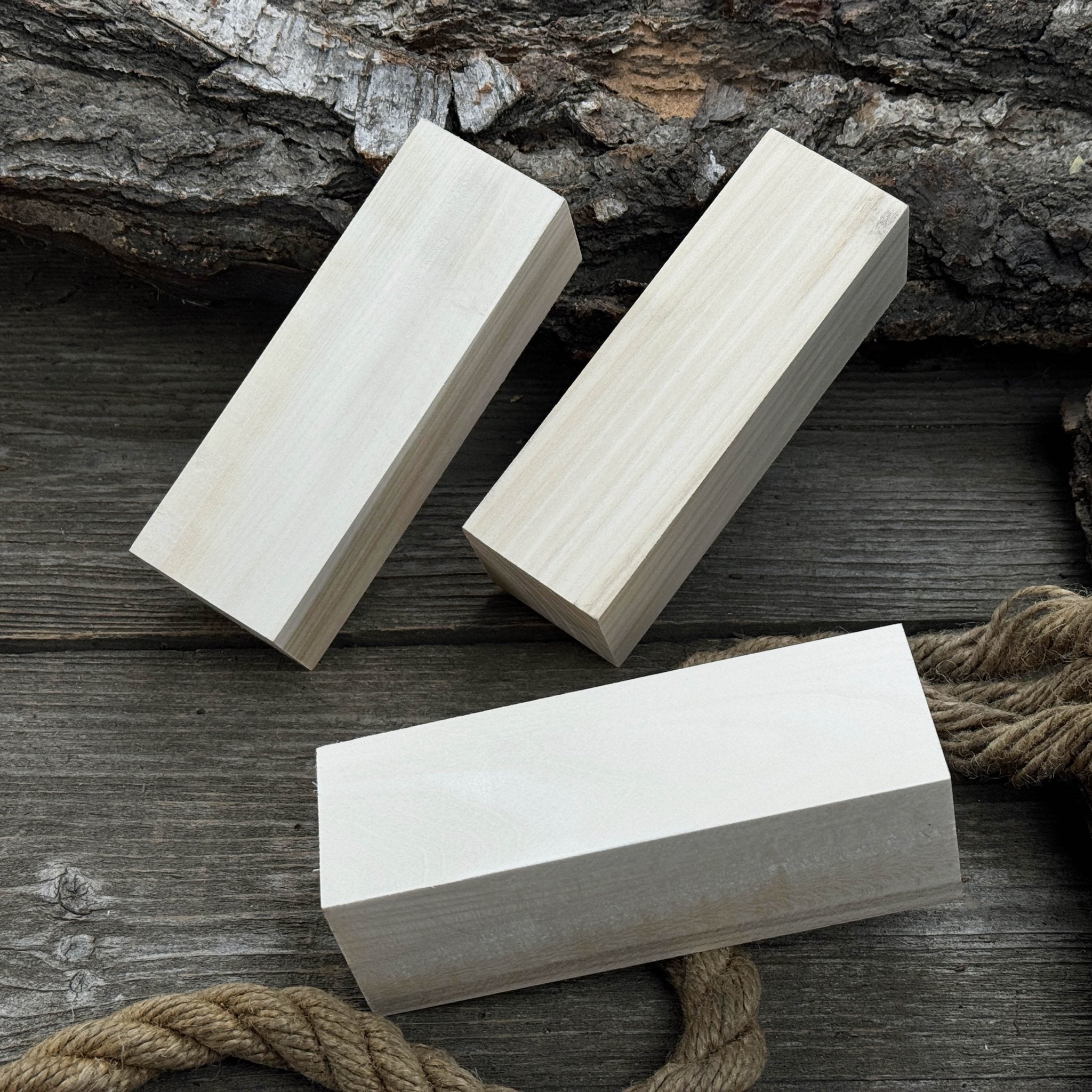 Set of 6 Large Linden Wood Carving Blanks - 4