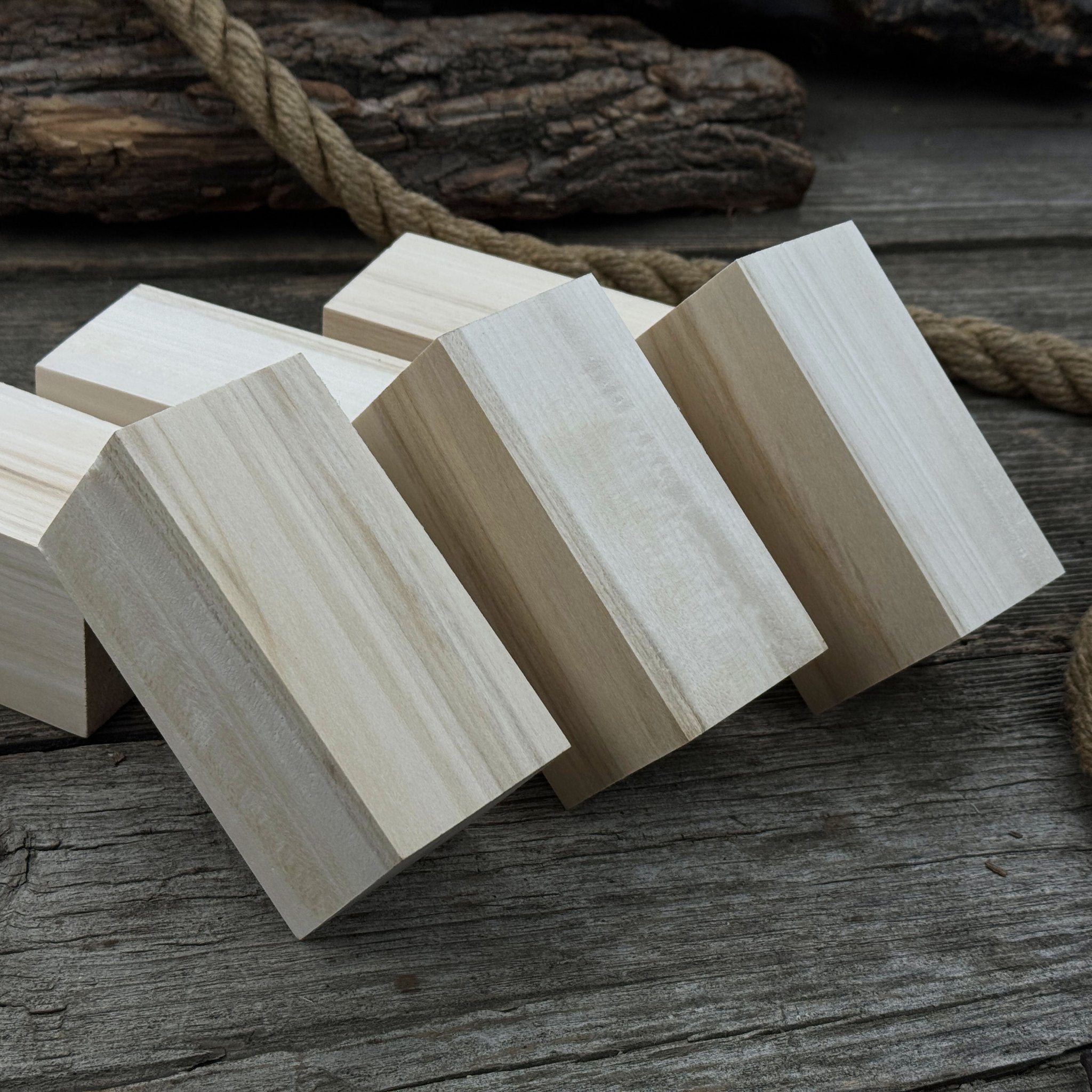 Set of 6 Linden Wood Carving Blanks, 10 × 5 × 5 cm (3.94 × 1.97 × 1.97 inches) - 5