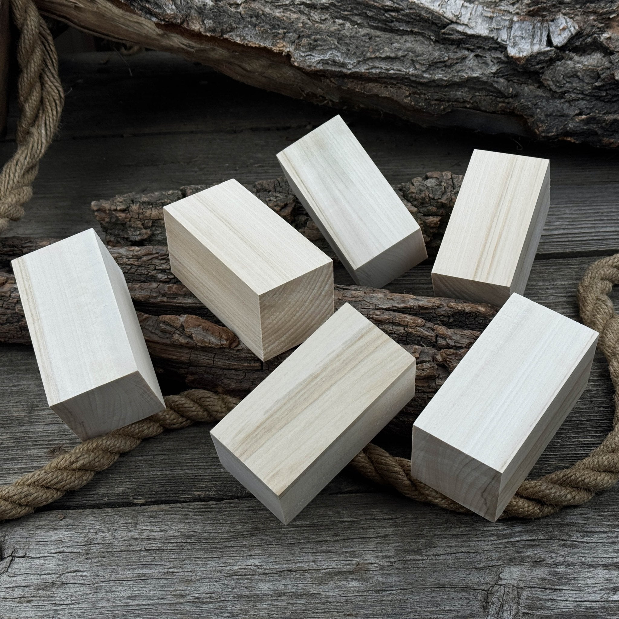 Set of 6 Linden Wood Carving Blanks, 10 × 5 × 5 cm (3.94 × 1.97 × 1.97 inches) - 4