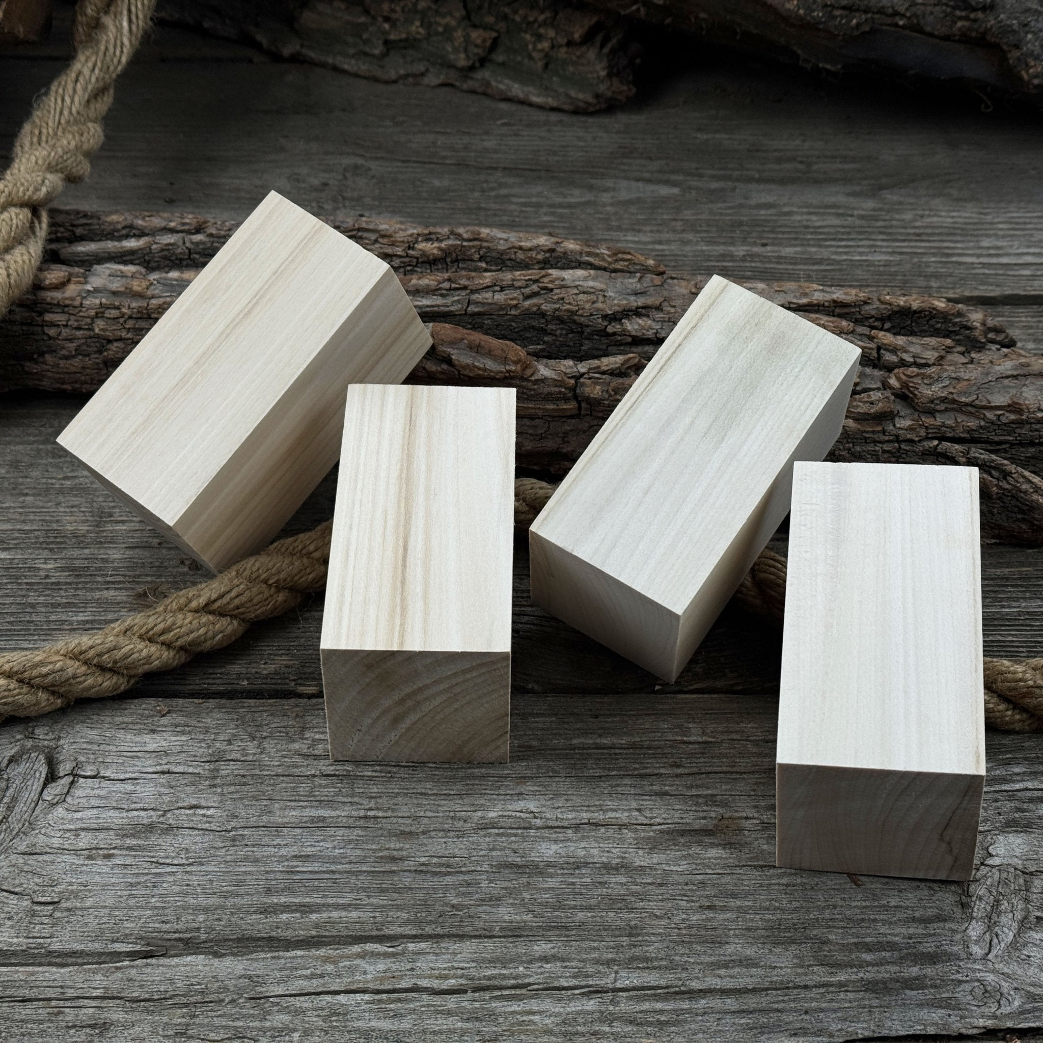 Set of 6 Linden Wood Carving Blanks, 10 × 5 × 5 cm (3.94 × 1.97 × 1.97 inches) - 3