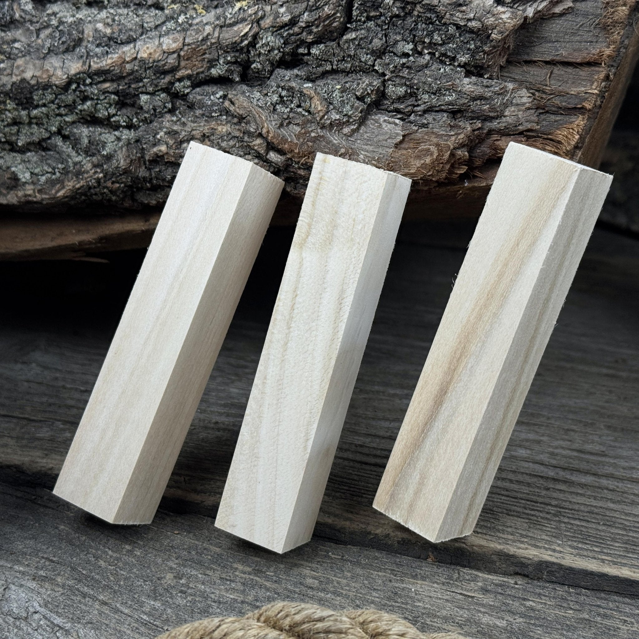 Set of 6 Linden Wood Carving Blanks, 10 x 2 x 2 cm (3.94 x 0.79 x 0.79 in) - 4