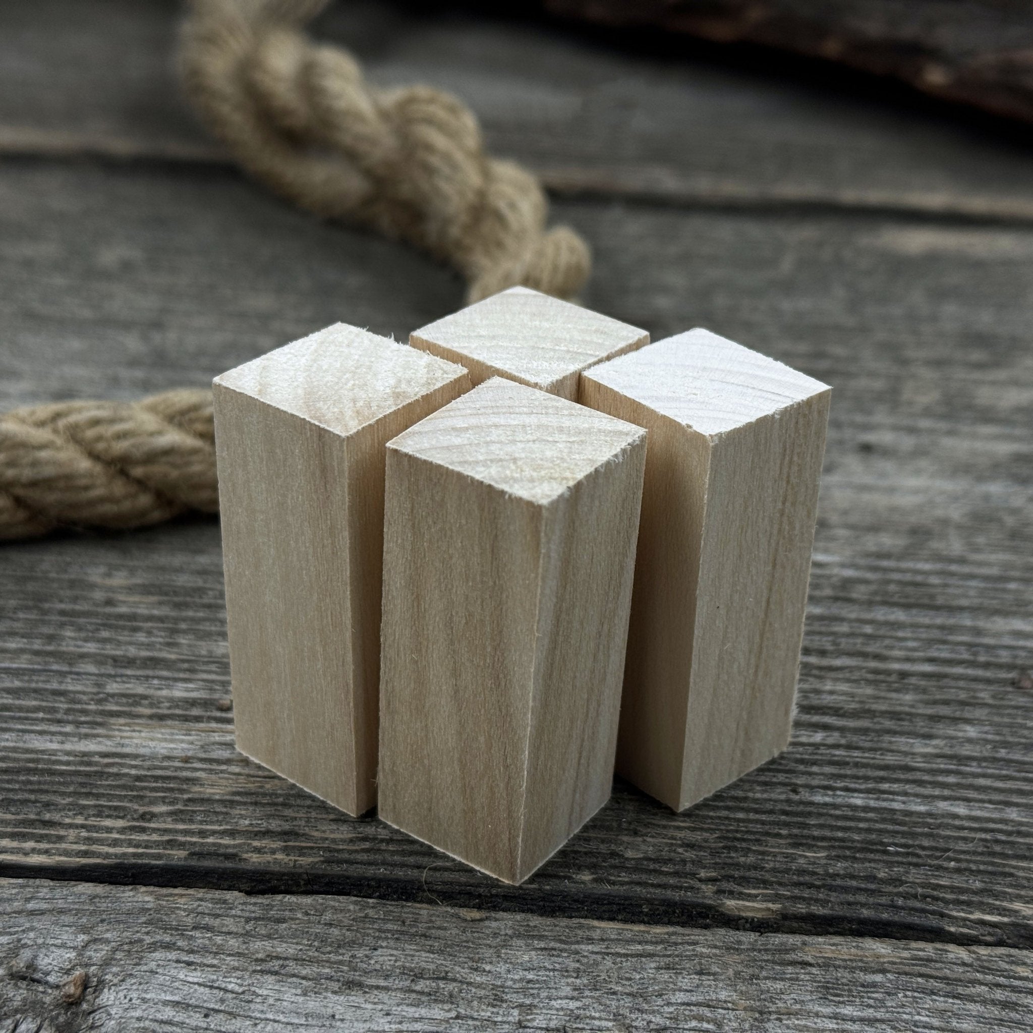 Set of 6 Linden Wood Carving Blanks, 5 × 2 × 2 cm (1.97 × 0.79 × 0.79 in) - 2