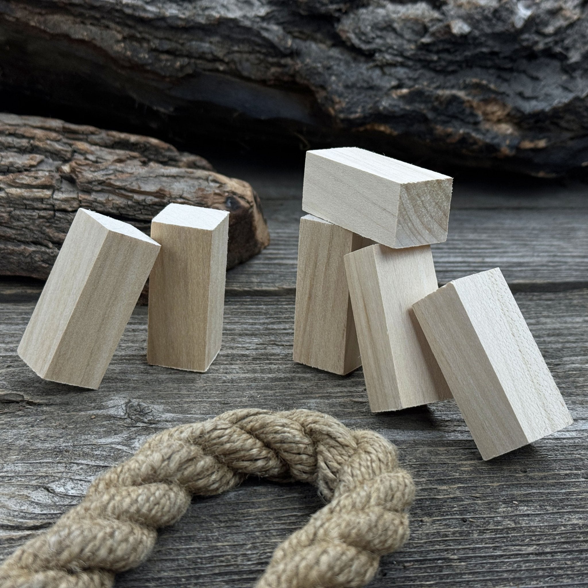Set of 6 Linden Wood Carving Blanks, 5 × 2 × 2 cm (1.97 × 0.79 × 0.79 in) - 6