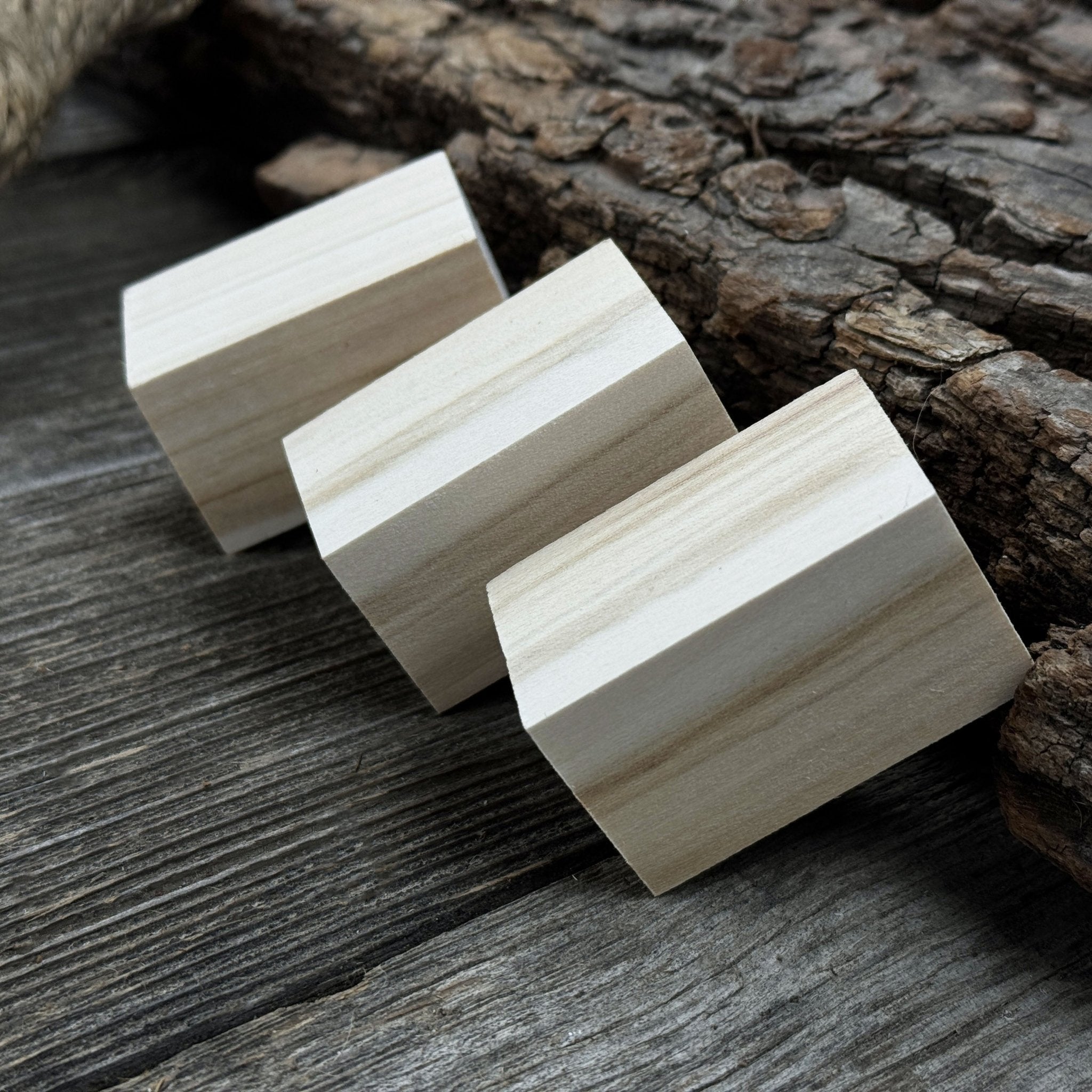 Set of 6 Linden Wood Carving Blanks, 5 × 3 × 3 cm (1.97 × 1.18 × 1.18 in) - 5