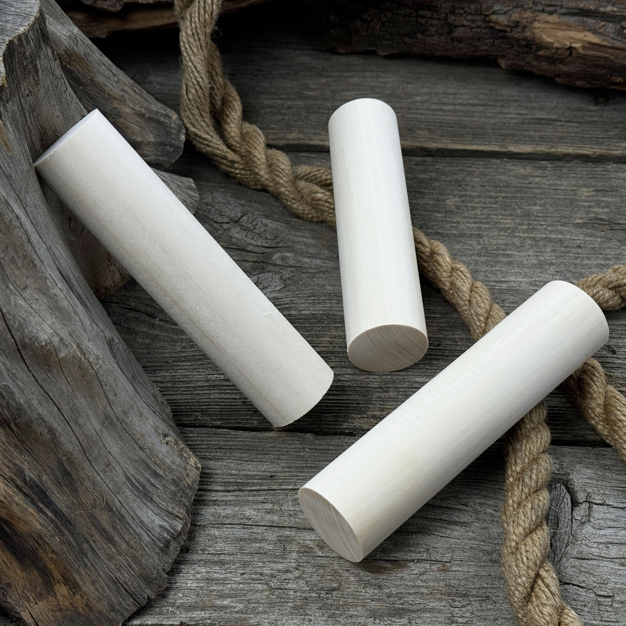 Set of 6 Round Linden Wood Carving Blanks - 5