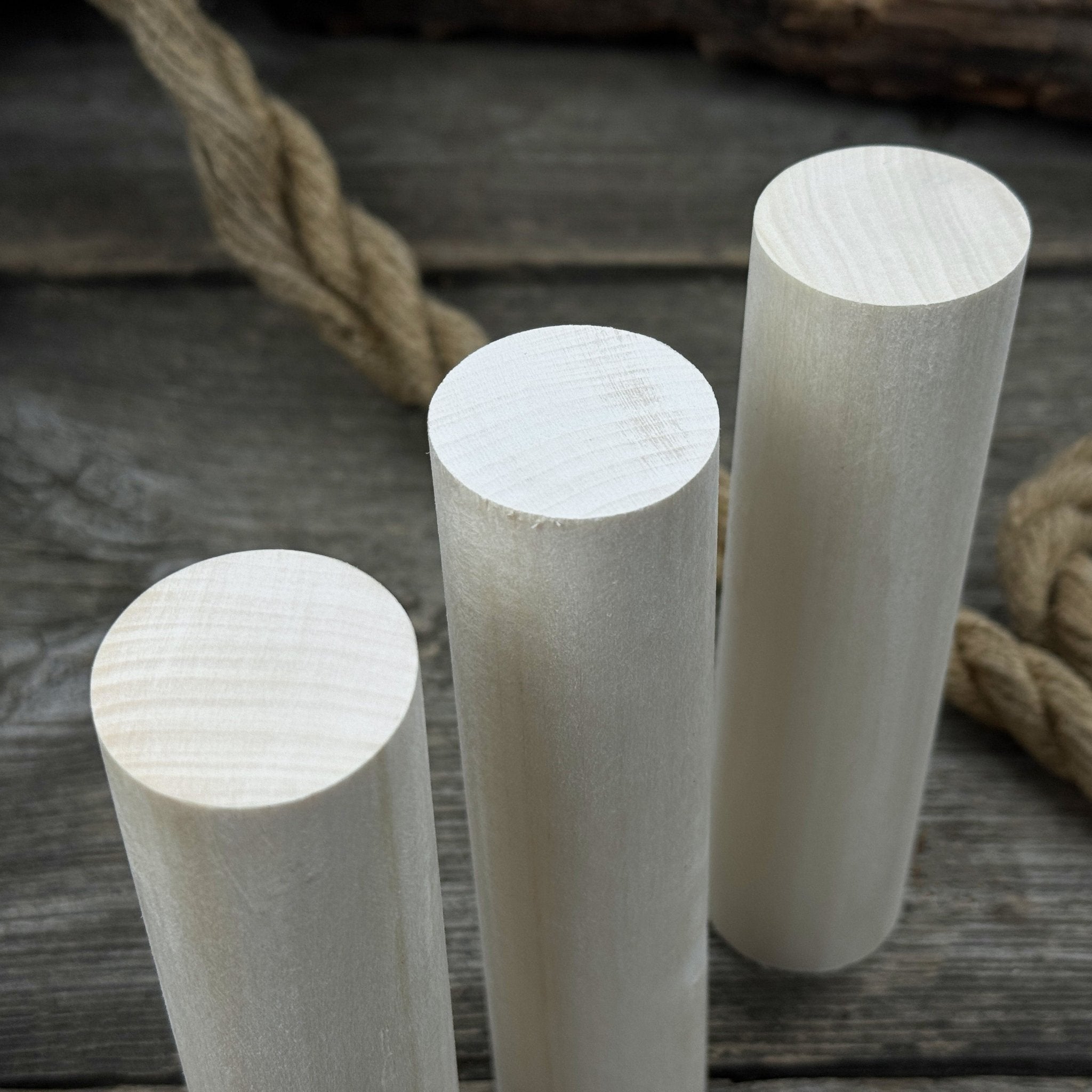 Set of 6 Round Linden Wood Carving Blanks - 6