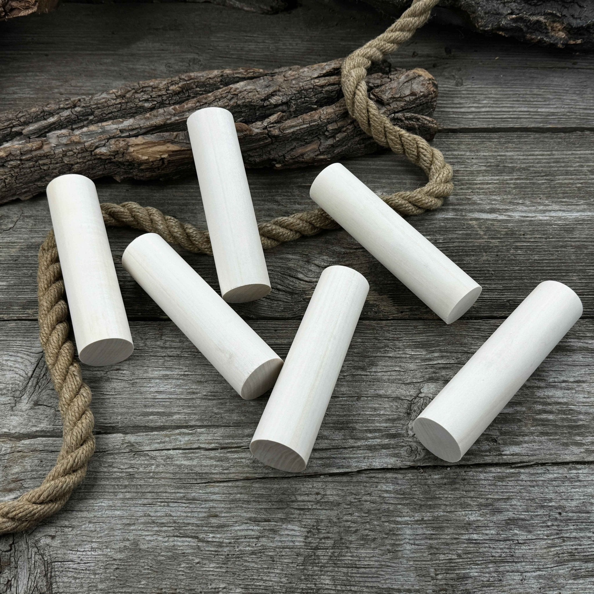 Set of 6 Round Linden Wood Carving Blanks - 4