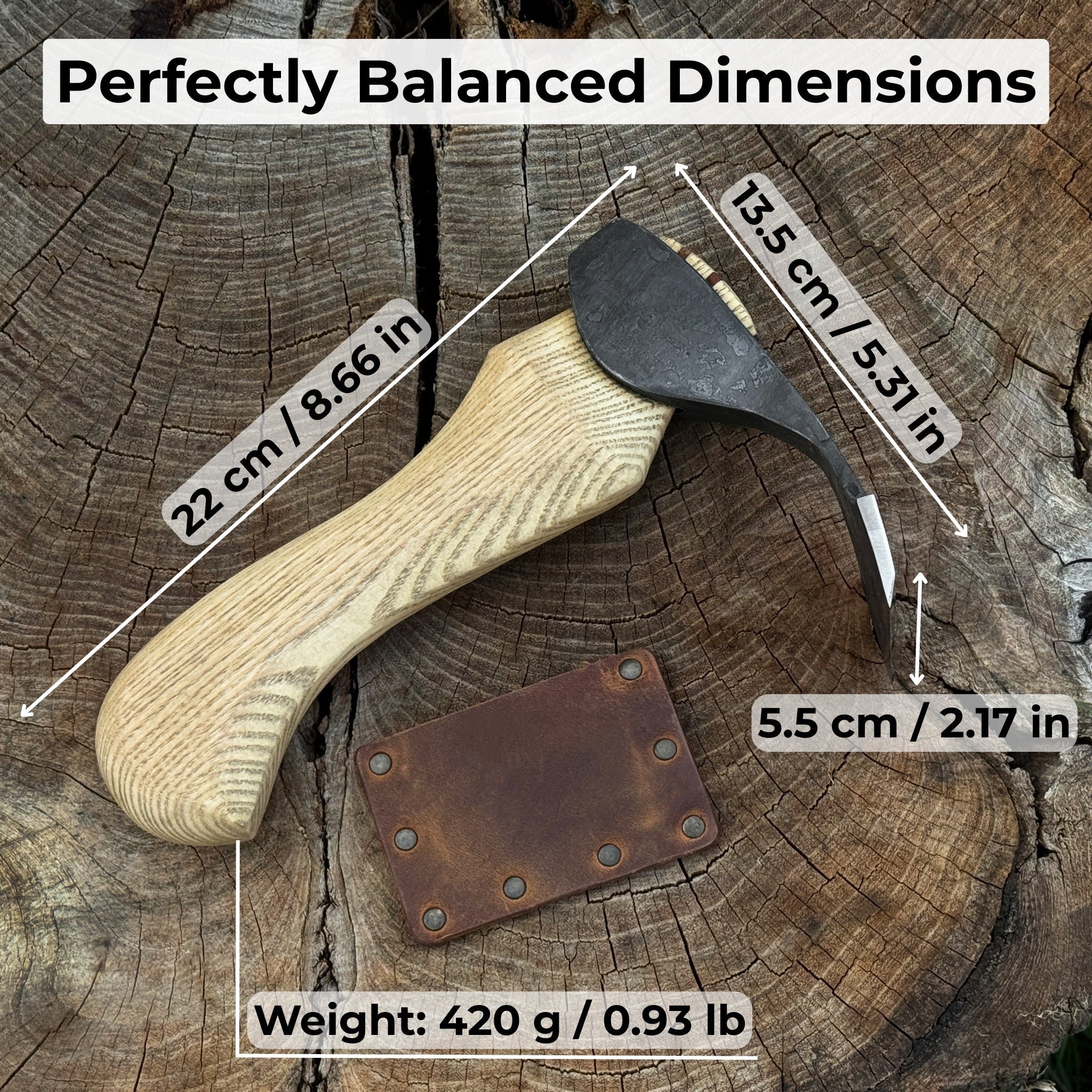 Small Adze with Straight (Flat) Blade, 5.5 cm (2.2 in) - 2