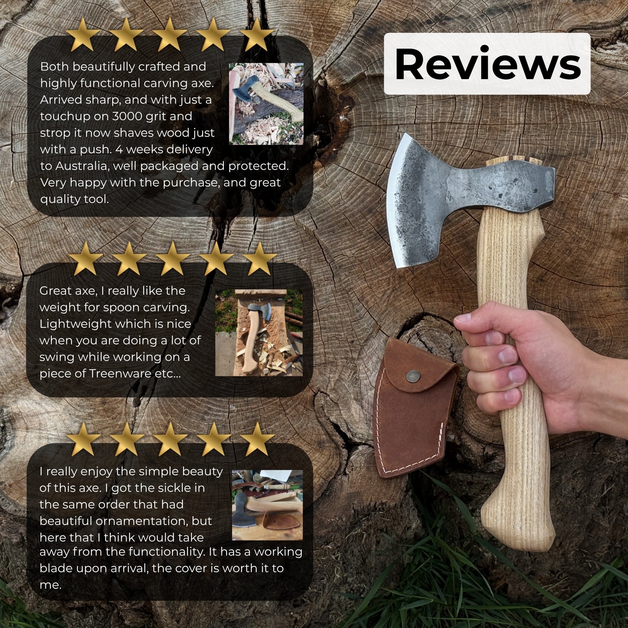 Small Carving Axe, 0.54 kg (1.19 lbs) - 10