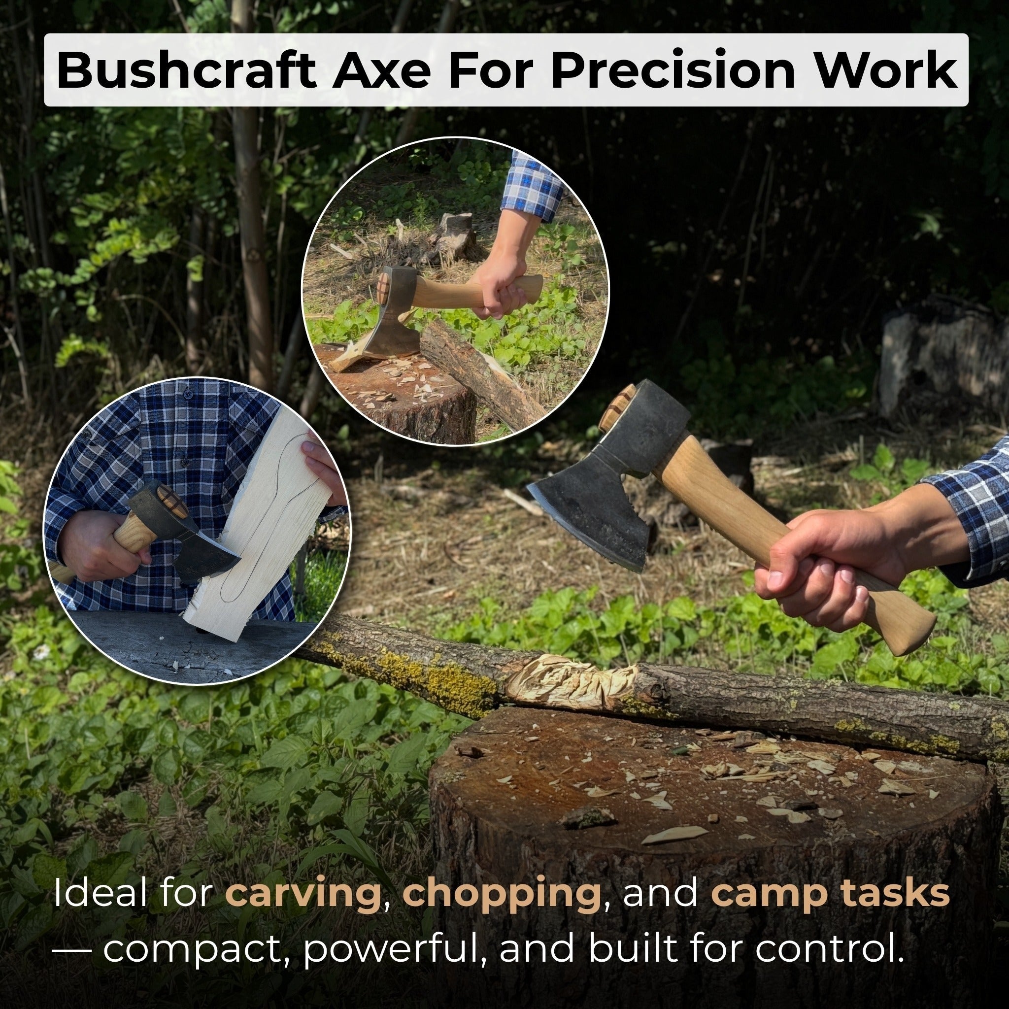 Small Carving Axe, 0.65 kg (1.43 lb) - 8