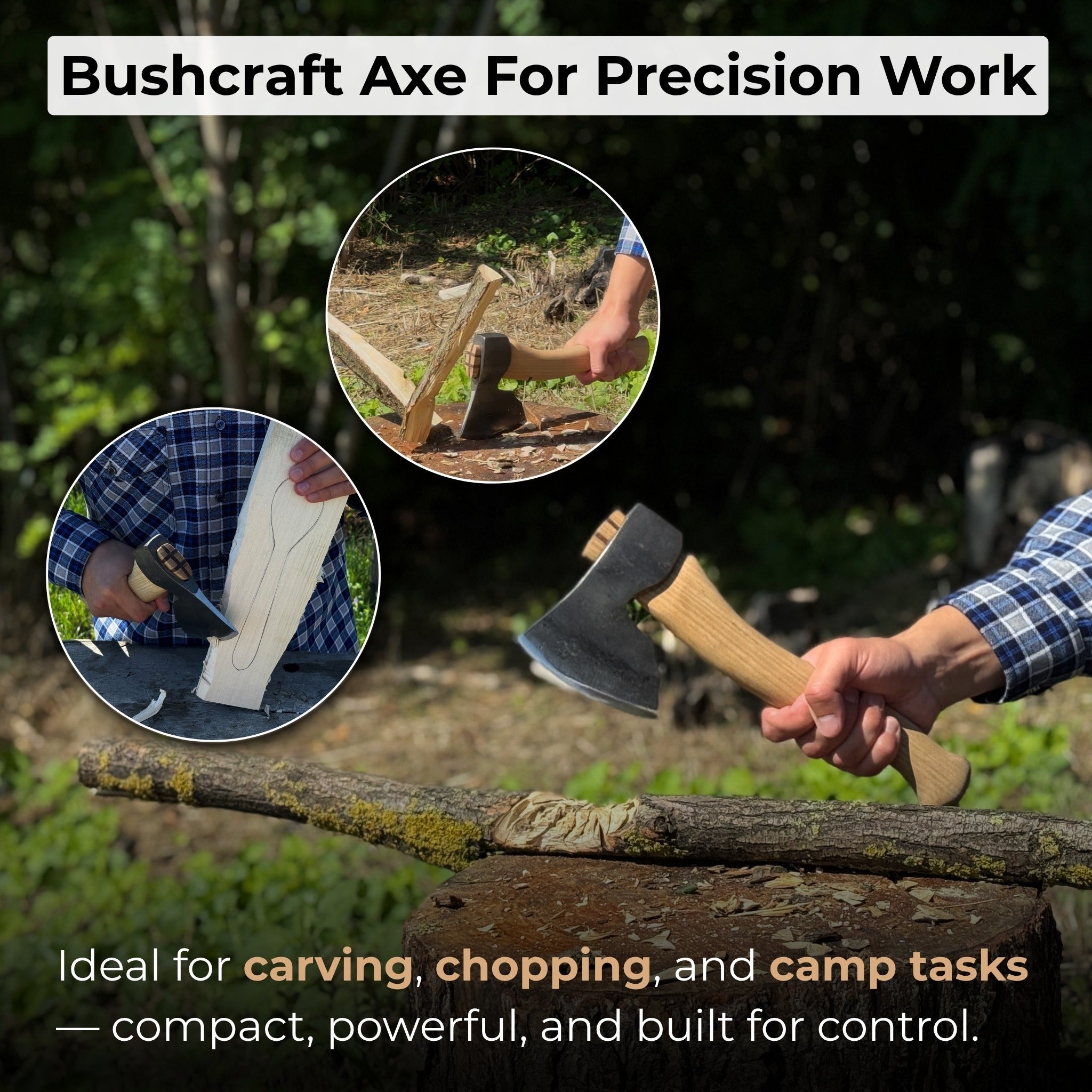 Small Carving Axe, 0.66 kg (1.46 lb) - 9