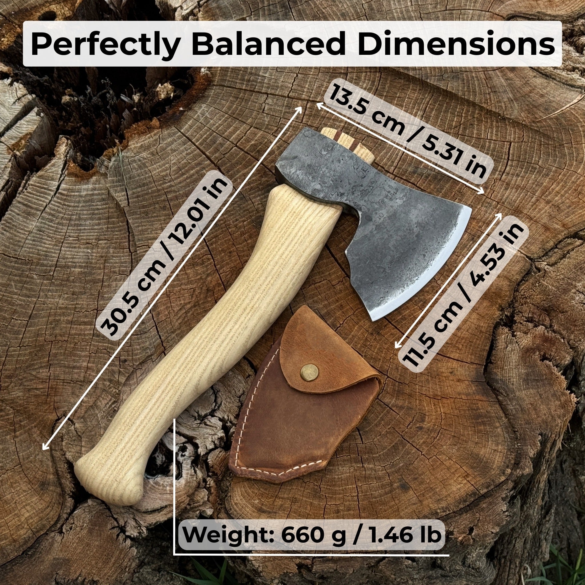 Small Carving Axe, 0.66 kg (1.46 lb) - 2