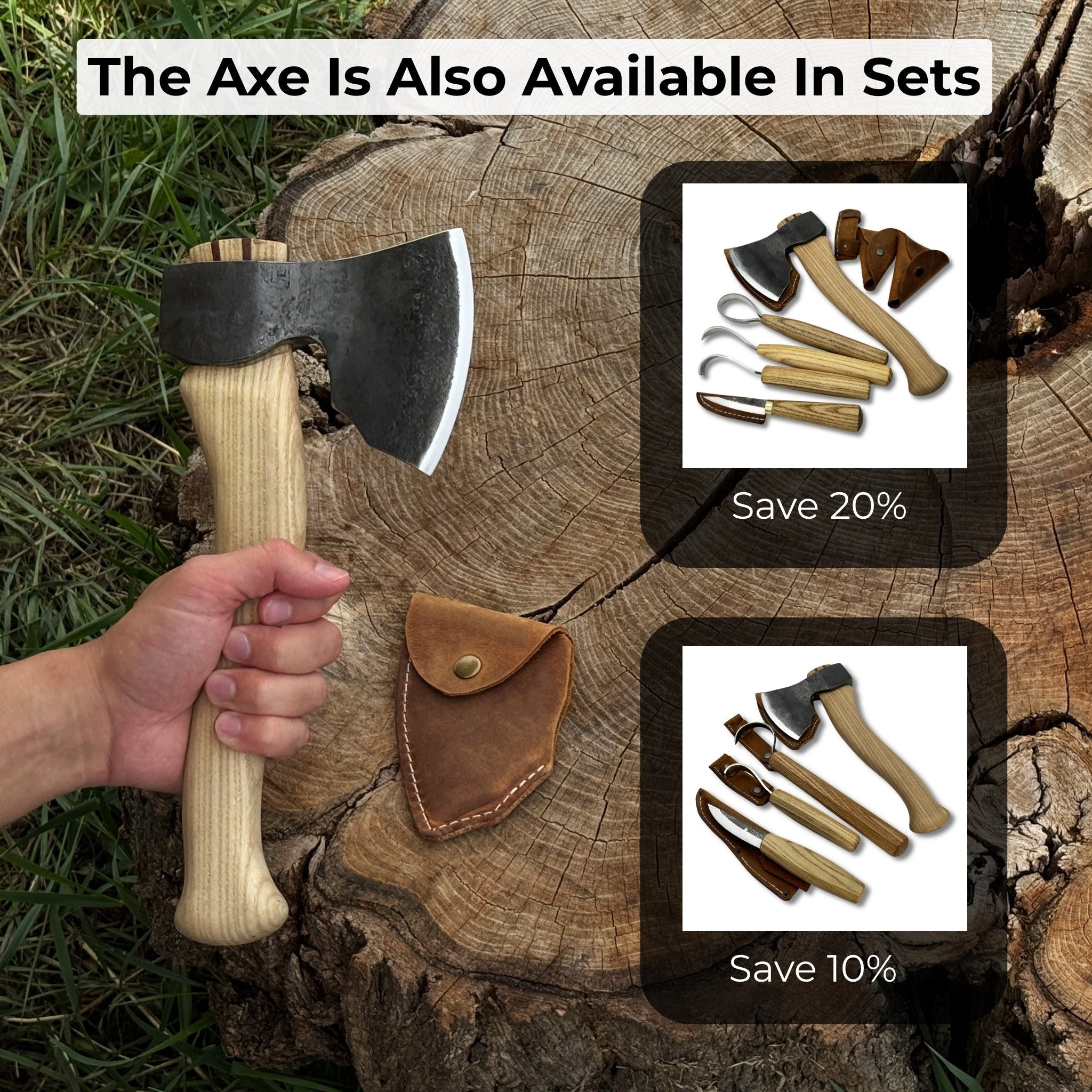 Small Carving Axe, 0.66 kg (1.46 lb) - 12