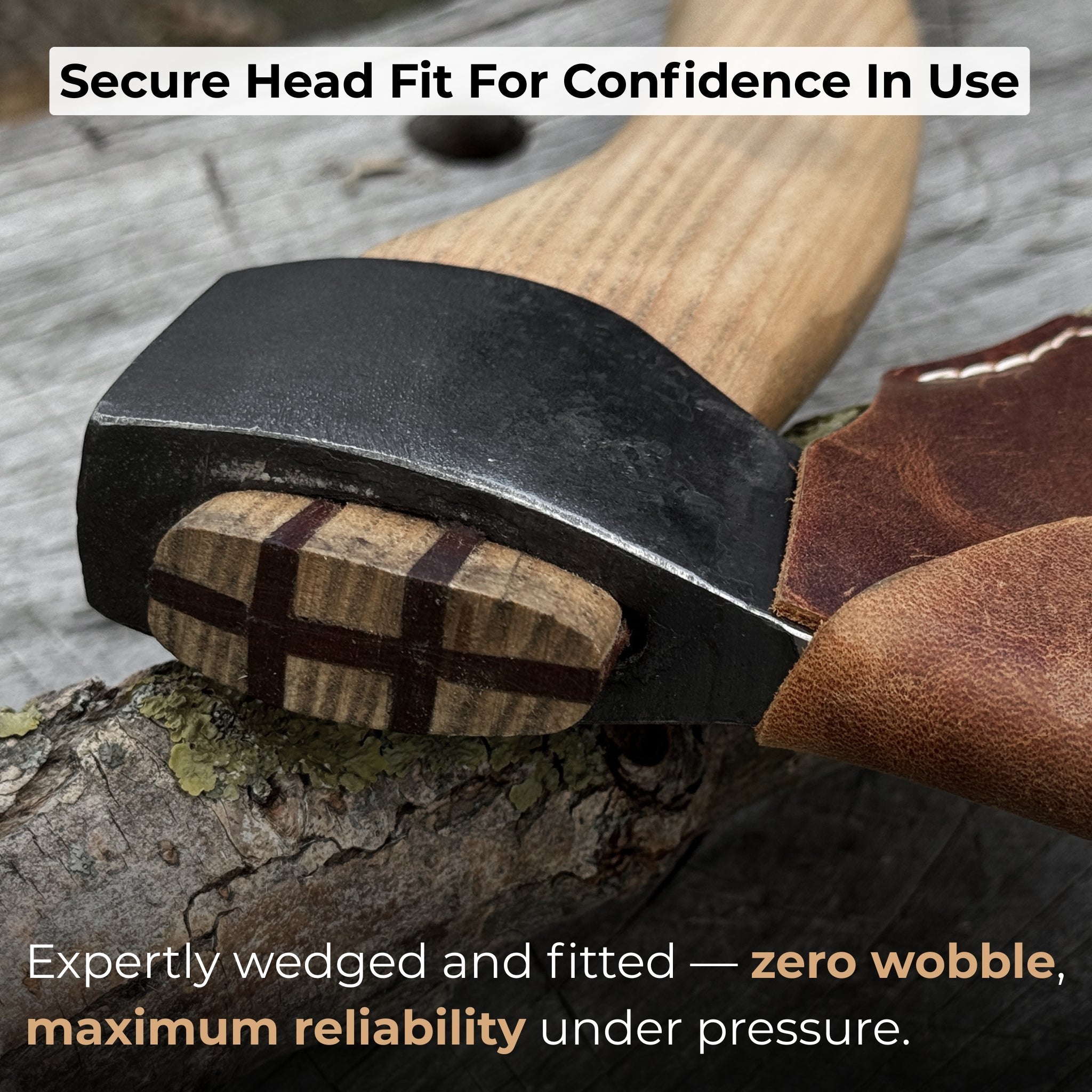 Small Carving Axe, 0.66 kg (1.46 lb) with Wooden Gift Box - 6