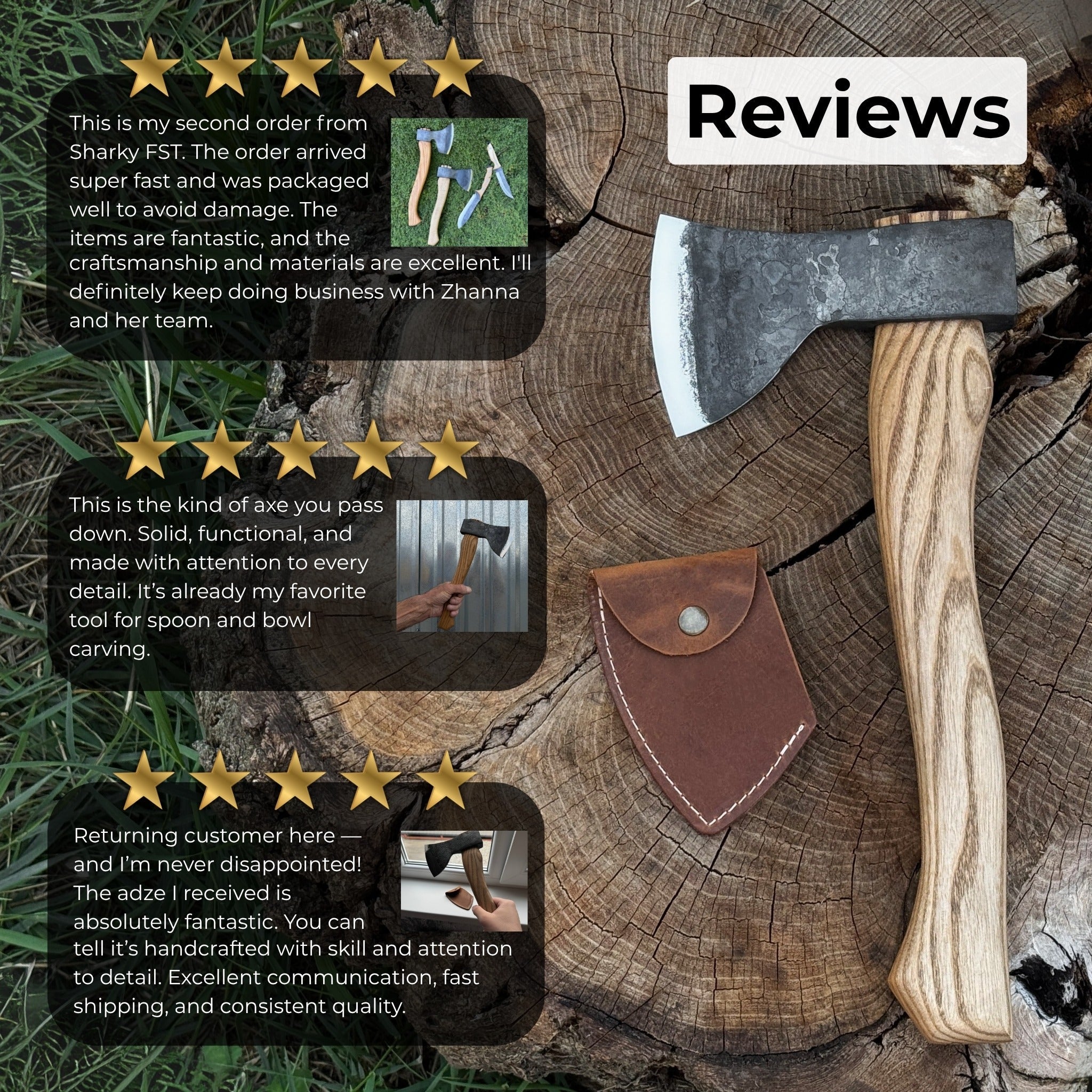 Small Carving Axe, 0.7 kg (1.54 lb) - 10