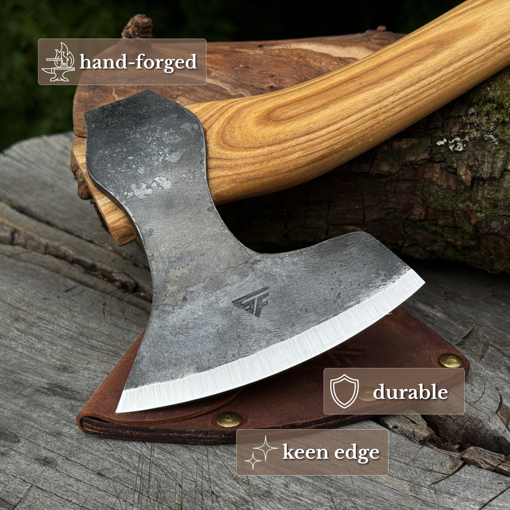 Small Carving Axe, 650 g (1.43 lb) - 3