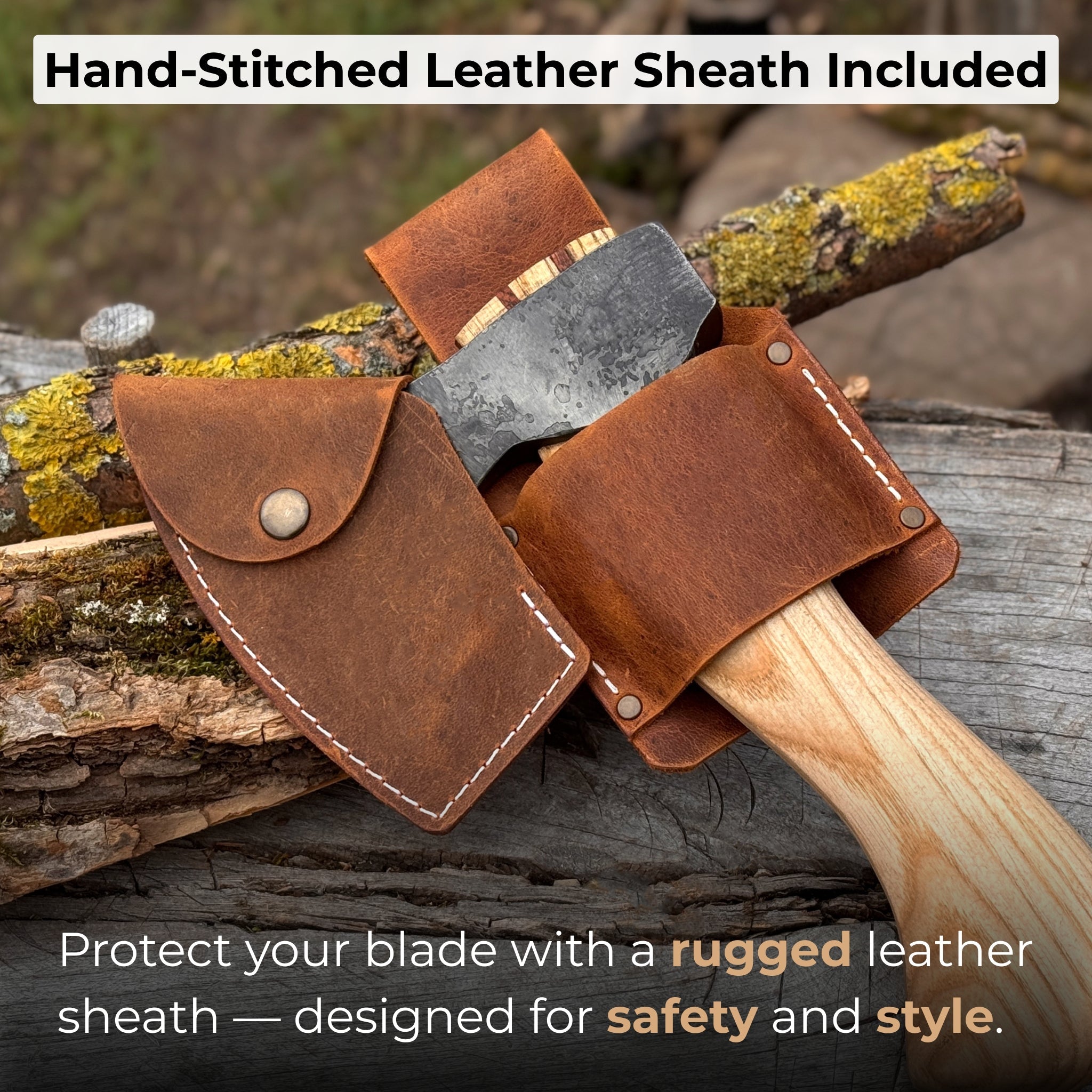 Small Carving Axe with Belt Loop, 0.47 kg (1 lb) - 5