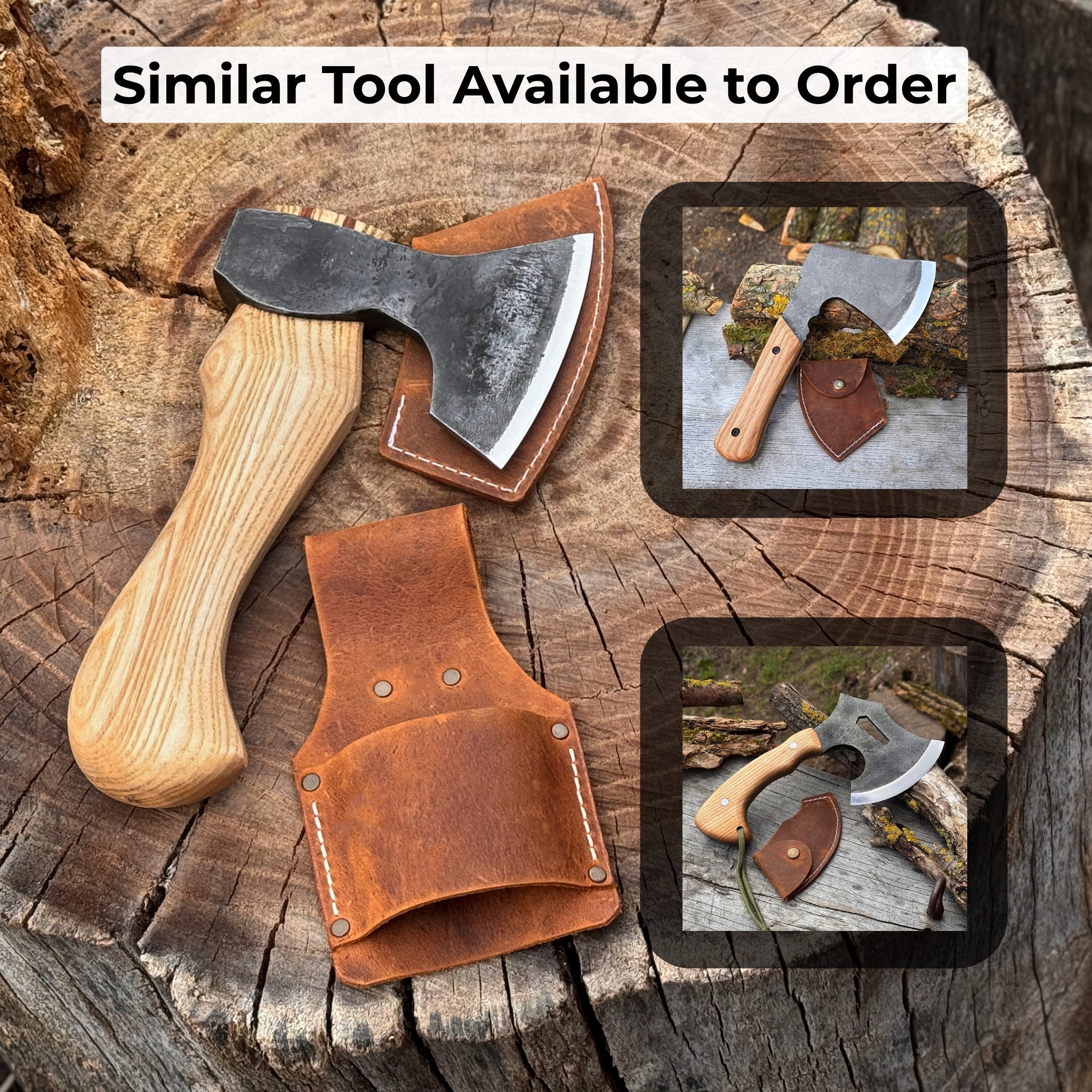 Small Carving Axe with Belt Loop, 0.47 kg (1 lb) - 11